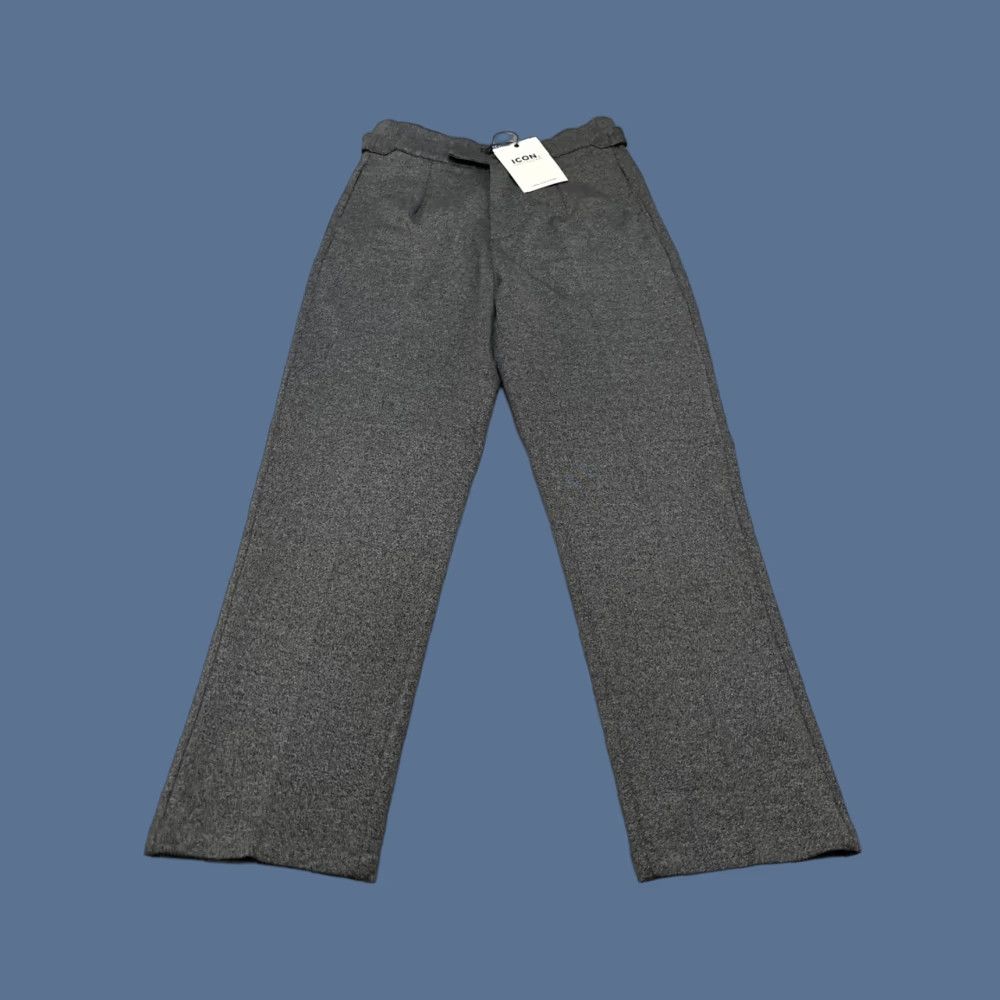 Vintage ICON Amsterdam Alessio Trousers Gray Size 30 New Women Dress Pants Regular Fit Button Zip Size ONE SIZE - 1 Thumbnail