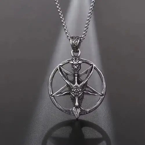 Jewelry Satanic Baphomet Pendant Necklace Size ONE SIZE - 1 Thumbnail