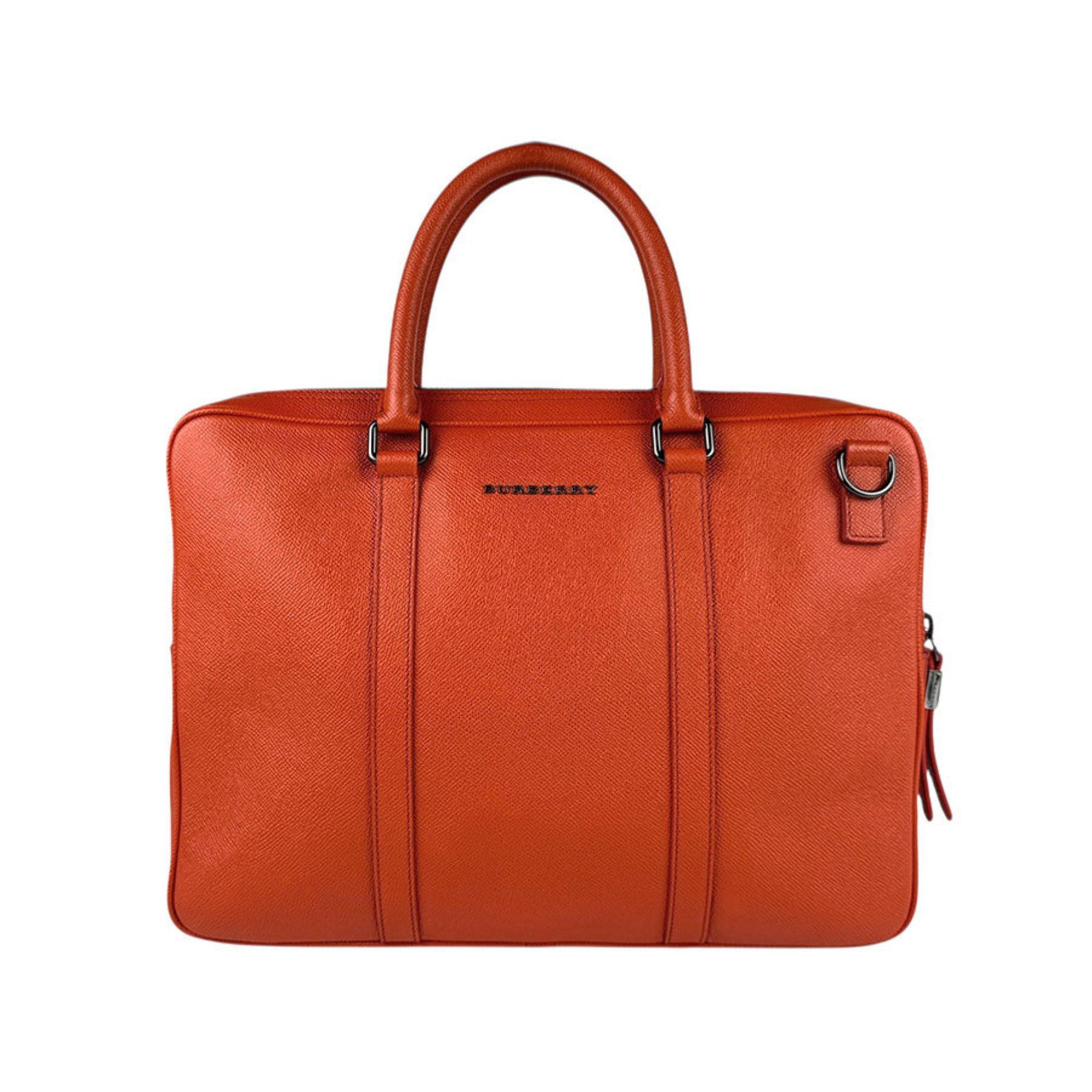 Burberry Handbag Shoulder Bag Leather Orange Men's Z5028