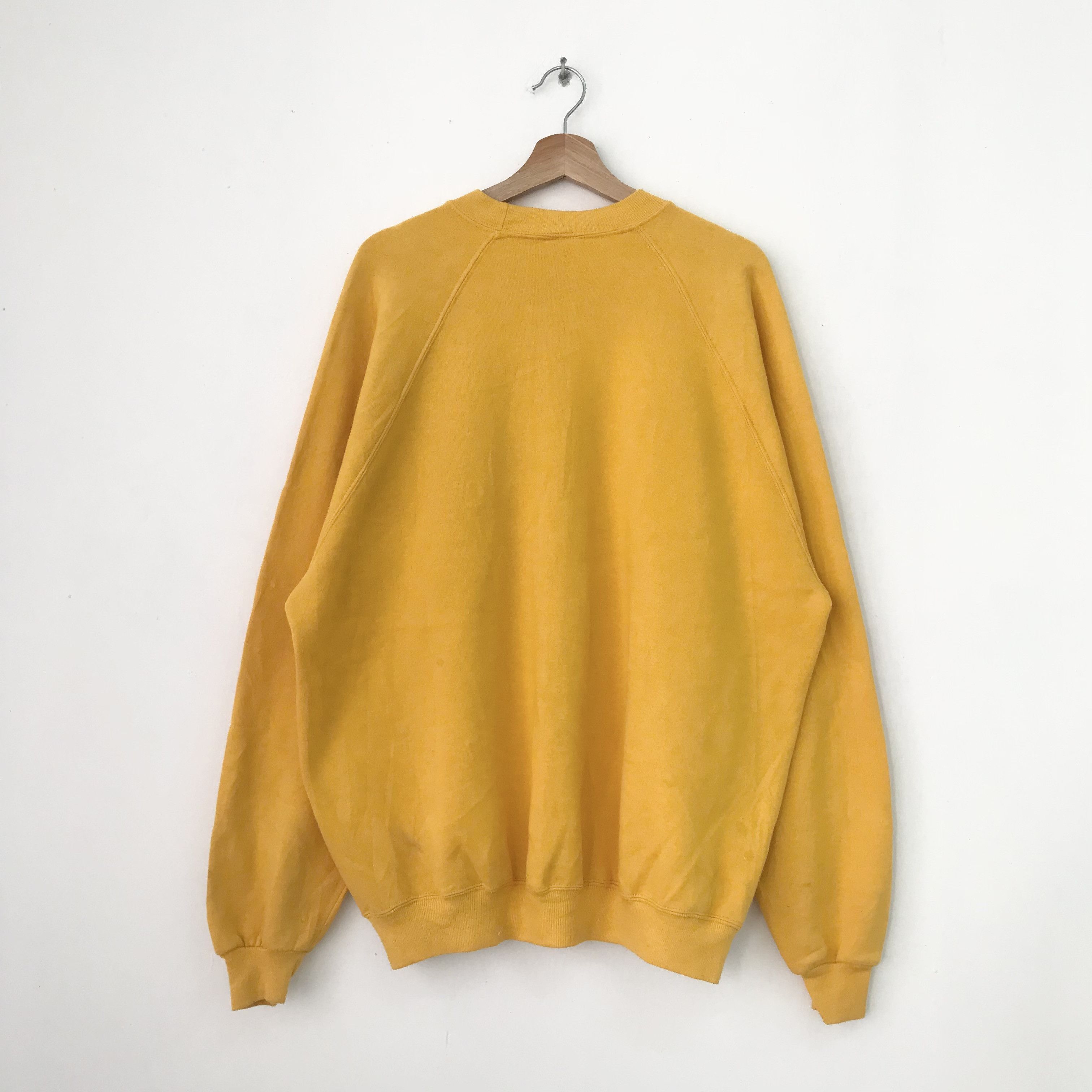 Jerzees Vintage 90s Jerzees Usa Yellow Sweatshirt - 240 Size US XXL / EU 58 / 5 - 2 Thumbnail