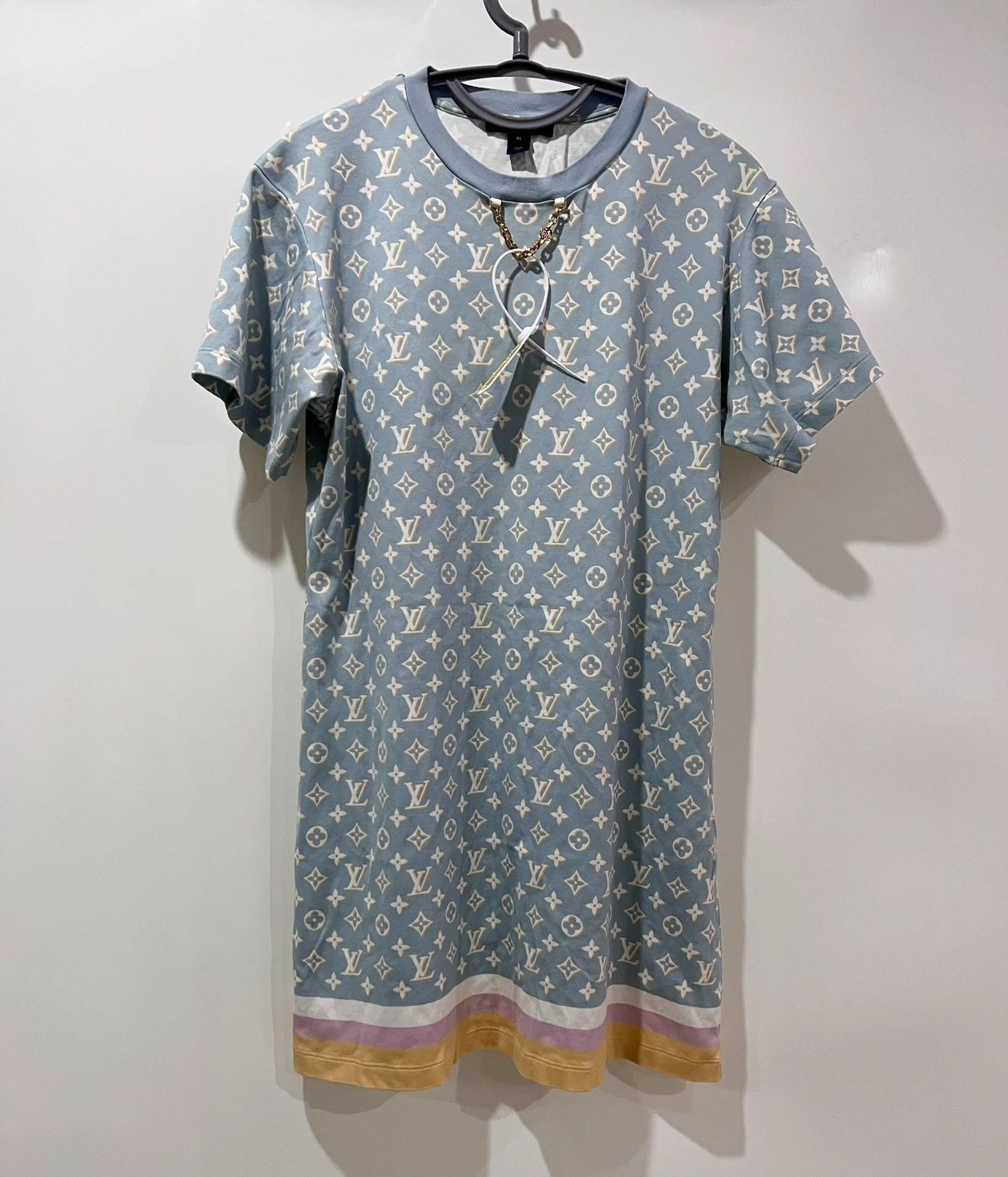 Louis Vuitton LV AOP Chain Detail Dress XL 99 New Size XL / US 12-14 / IT 48-50 - 6 Thumbnail