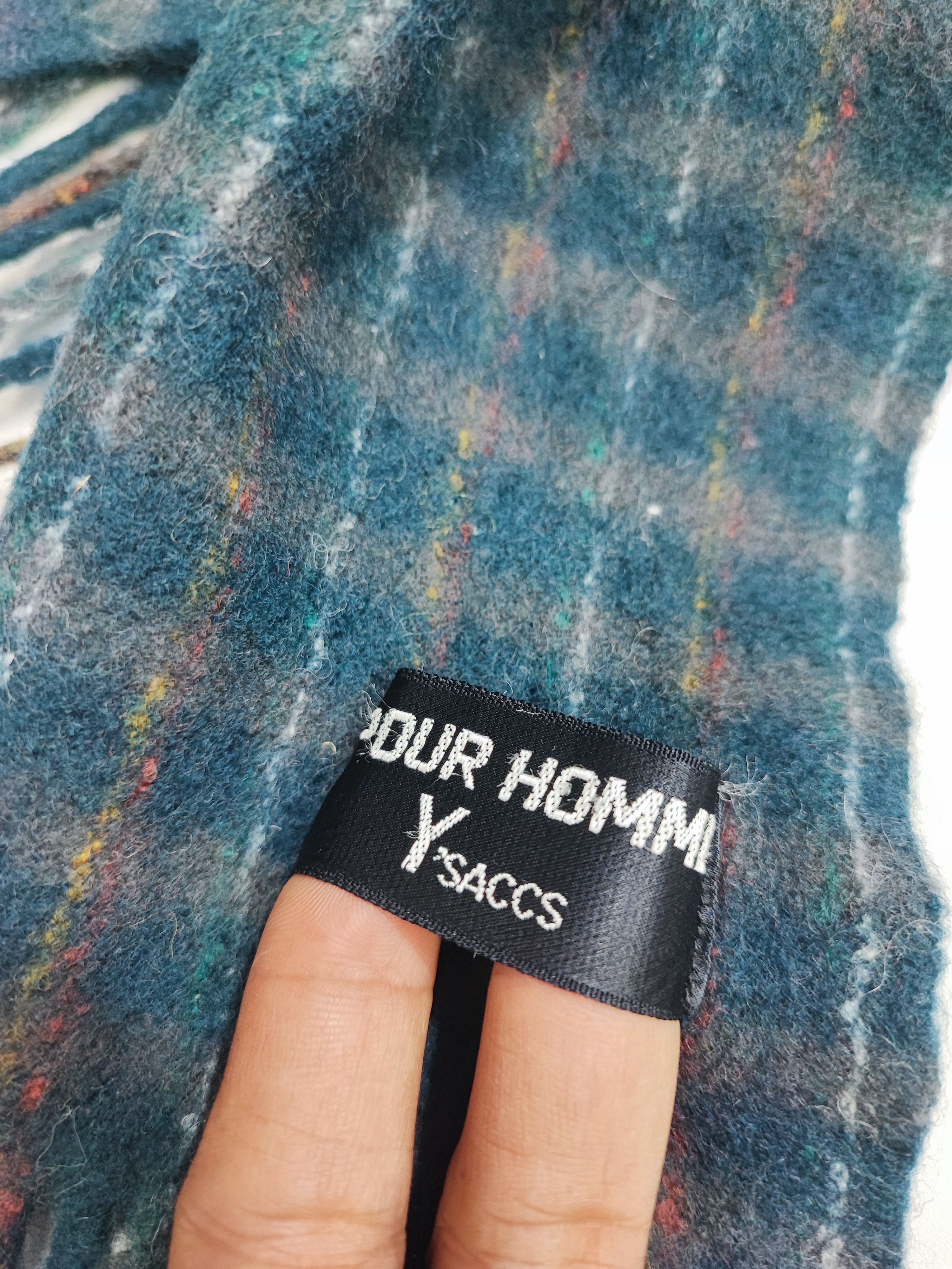 Yohji Yamamoto Vintage Pour Homme Y's by Yohji Yamamoto Muffler Scarf Wool Size ONE SIZE - 5 Thumbnail