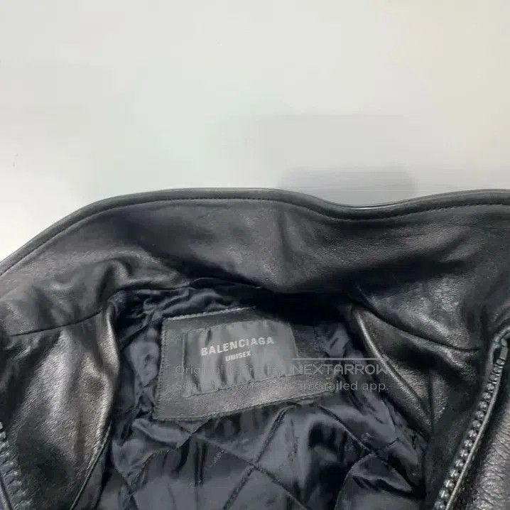 Balenciaga Balenciaga Black Logo Leather Bomber Jacket. Size US XS / EU 42 / 0 - 6 Thumbnail
