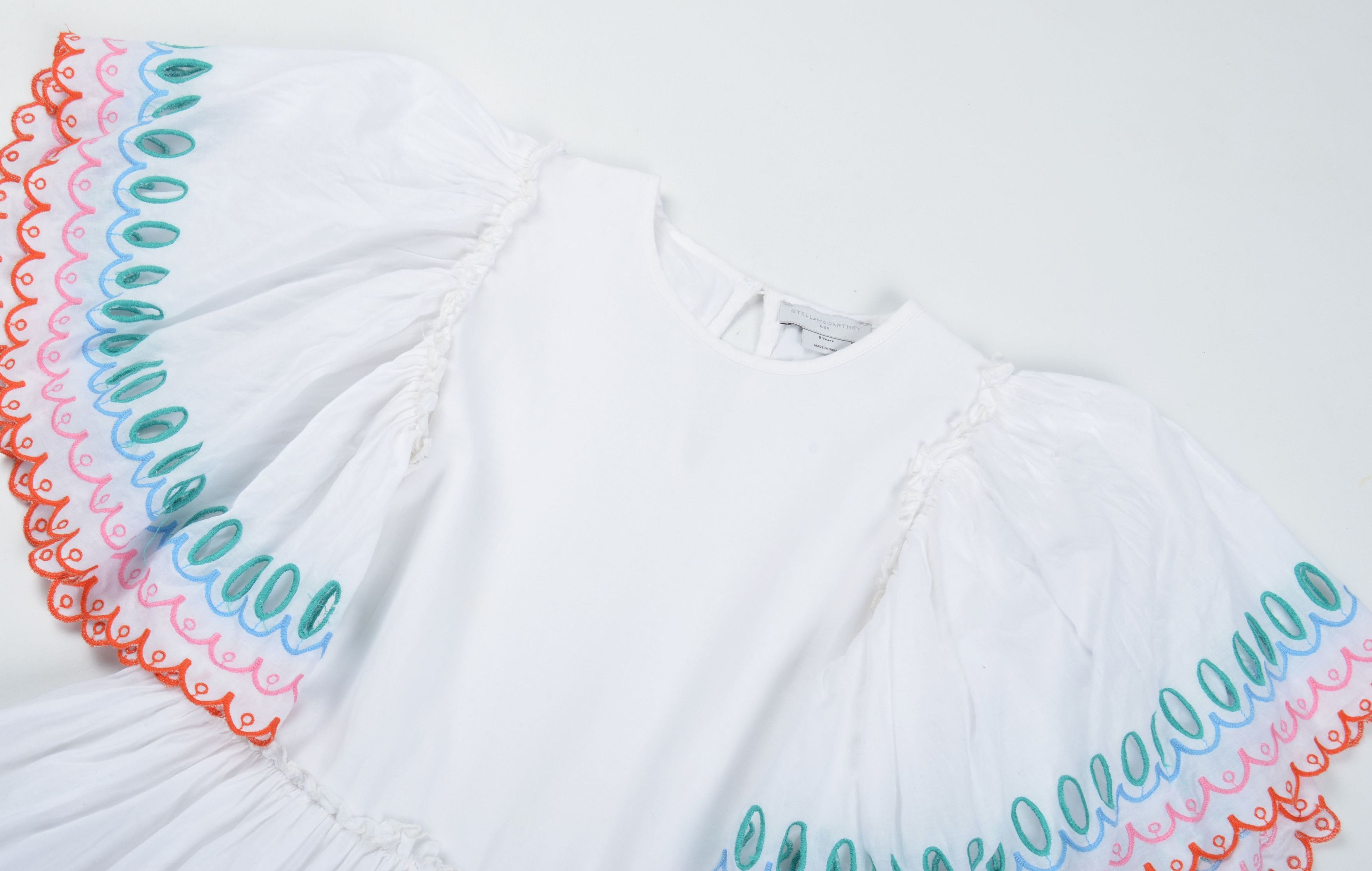 Stella McCartney Stella McCartney Kids White Flared Sleeves Knee Length Dress Size XXS / US 00 / IT 34 - 2 Thumbnail
