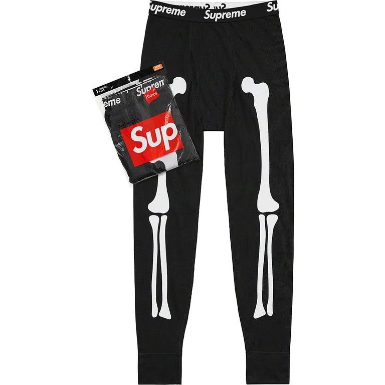 Hanes × Supreme Supreme x Hanes Bones Thermal Pant (1 Pack) 'Black' Size US 30 / EU 46 - 1 Thumbnail