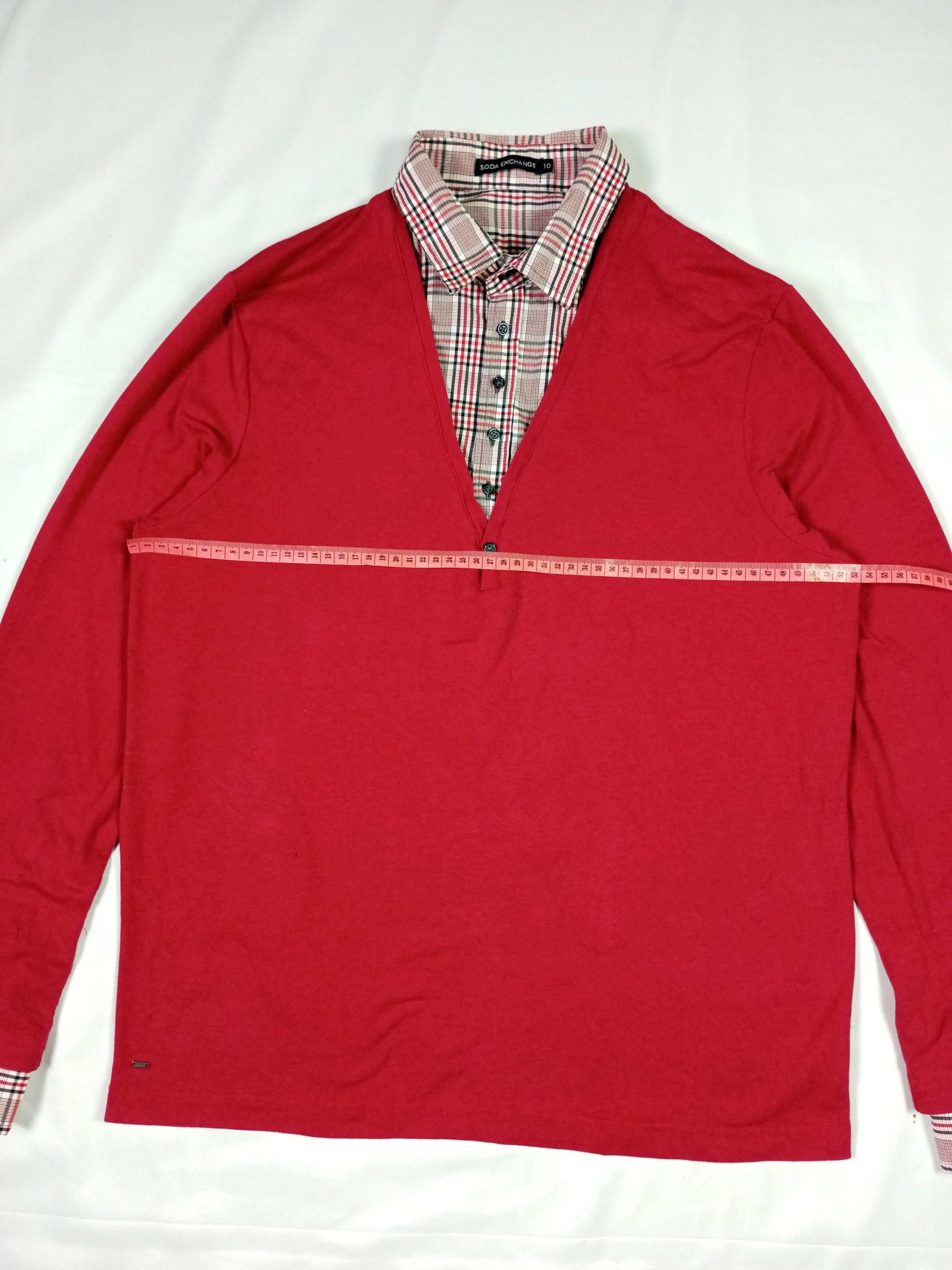 Japanese Brand Soda Exchange Millenial Style Double layer Oxford longsleeve Size US L / EU 52-54 / 3 - 11 Thumbnail