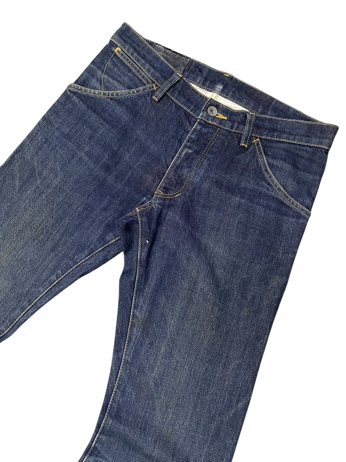 Attachment Attachment Japan Spiral Curved Stacked Leg Long Seam Jeans Size US 30 / EU 46 - 3 Thumbnail