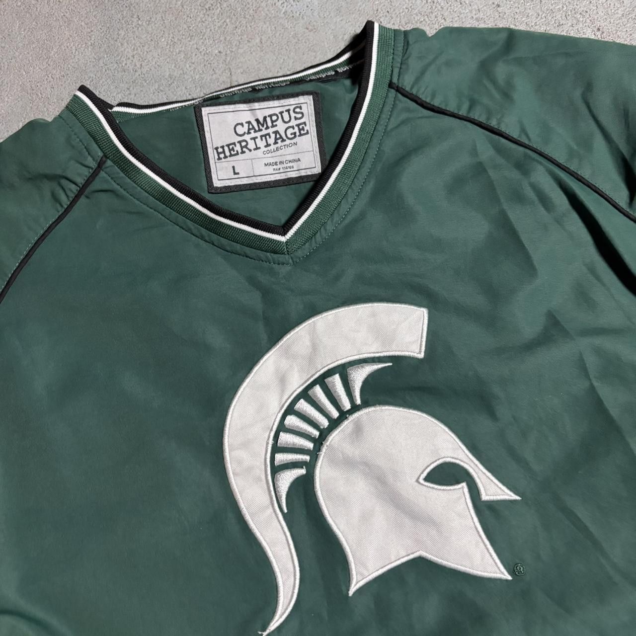 Japanese Brand × Vintage Michigan State Spartans green and white windbreaker Size US L / EU 52-54 / 3 - 3 Thumbnail