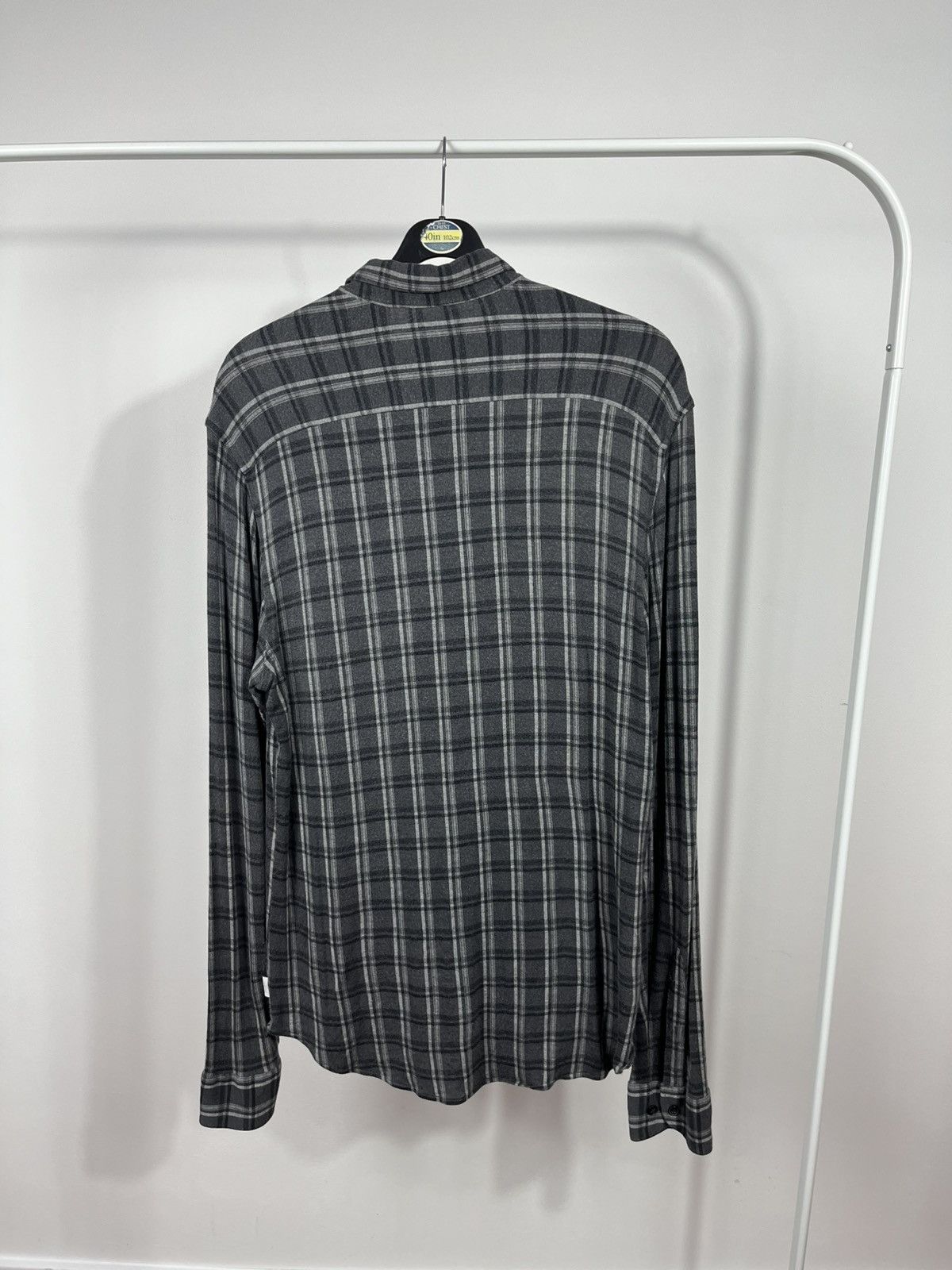 Armani Collezioni Armani Collezioni Gray Plaid Shirt Men’s L Long Sleeve Size US L / EU 52-54 / 3 - 10 Thumbnail