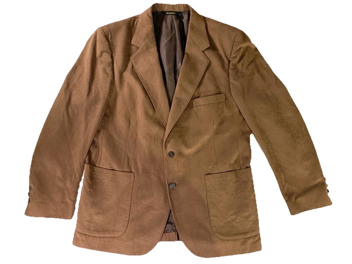 Other Vintage Size 40R Two Button Tailored Faux Suede Sport Coat B Size 40R - 1 Thumbnail