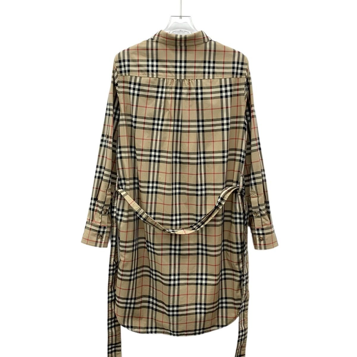 Burberry Burberry Brown Check Long Sleeve Belted Shirt Dress K26WX Size S / US 4 / IT 40 - 2 Thumbnail