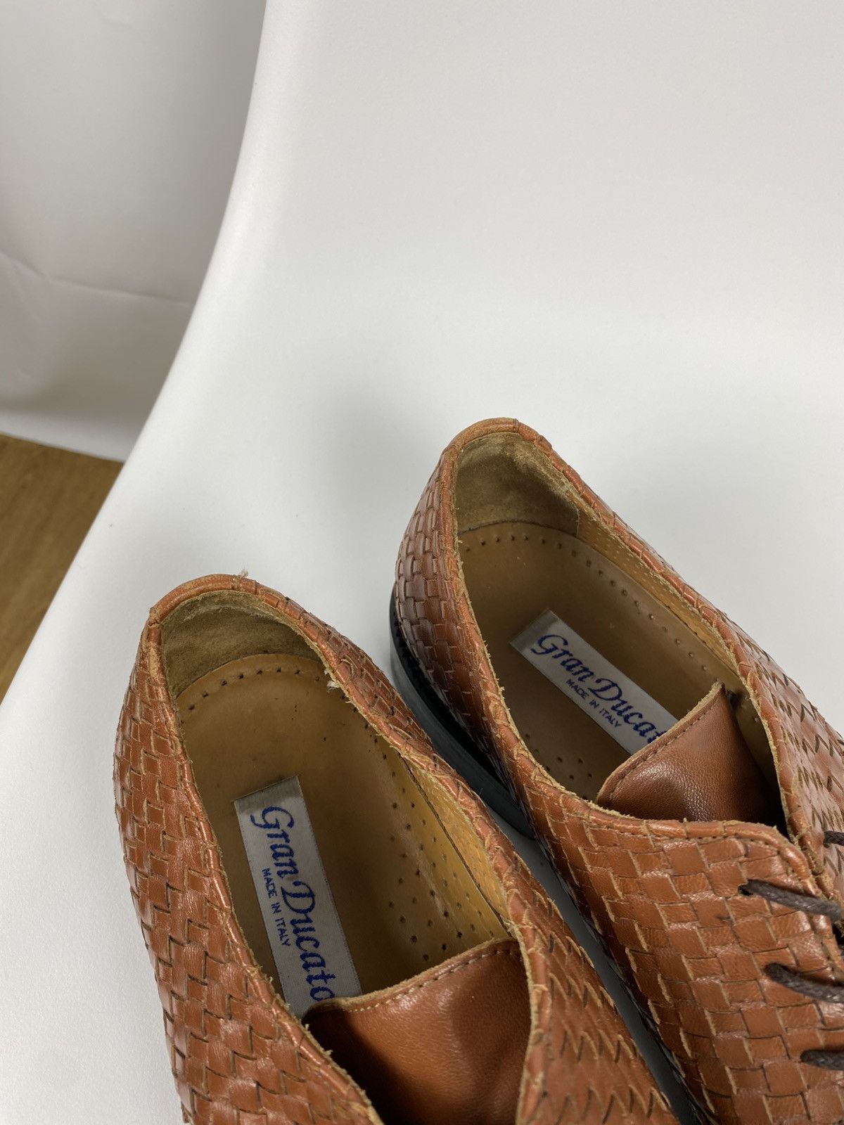 Other Gran Ducato Italy Woven Derby Shoes Genuine Leather size 46 Size US 12 / EU 45 - 8 Thumbnail
