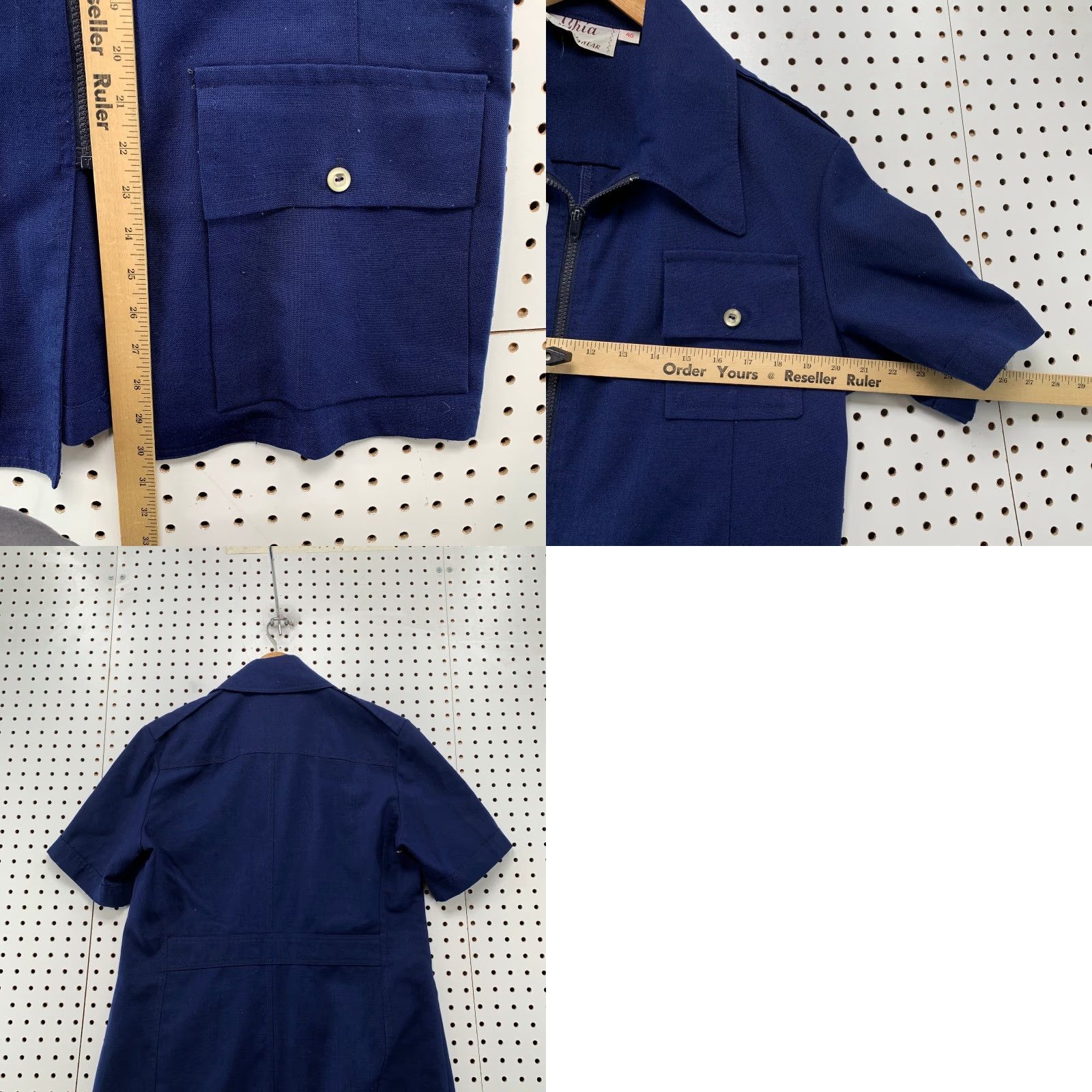 Vintage VINTAGE Ghia Shirt Jacket Mens M Navy Blue Talon Zip 60s 70s Shirt Jacket Ghia Navy Blue Medium 50 Vintage Mens Zip Button-Up 60s 70s Size US M / EU 48-50 / 2 - 10 Thumbnail