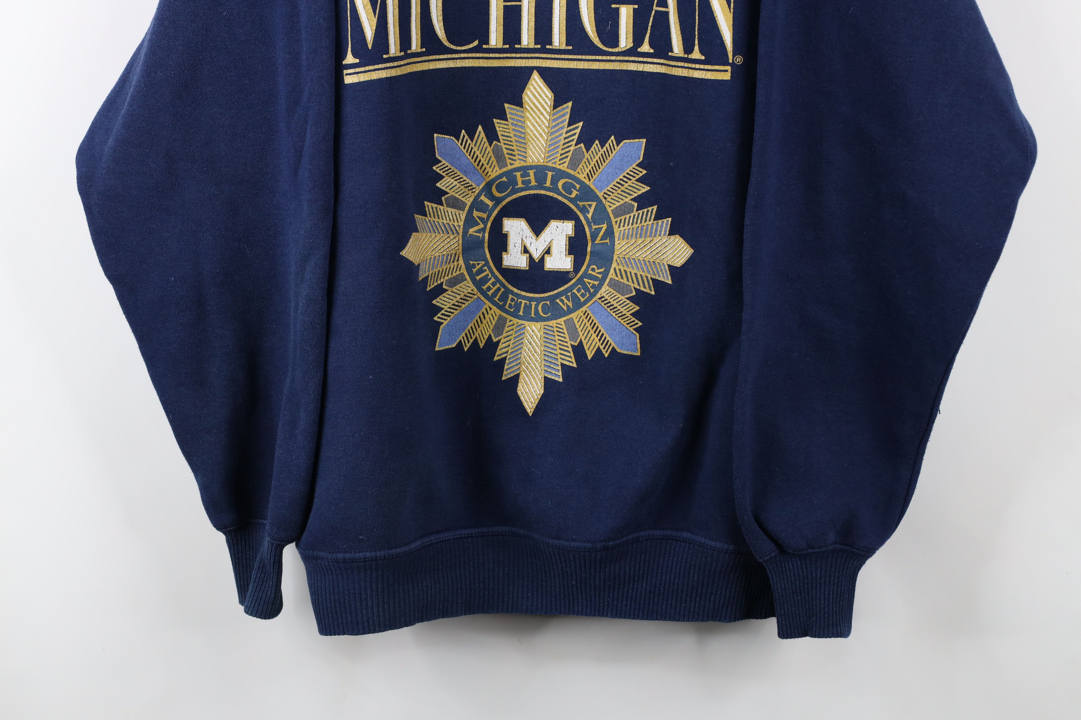 Vintage Vintage 90s Spell University of Michigan Heavy Sweatshirt Size US L / EU 52-54 / 3 - 3 Thumbnail