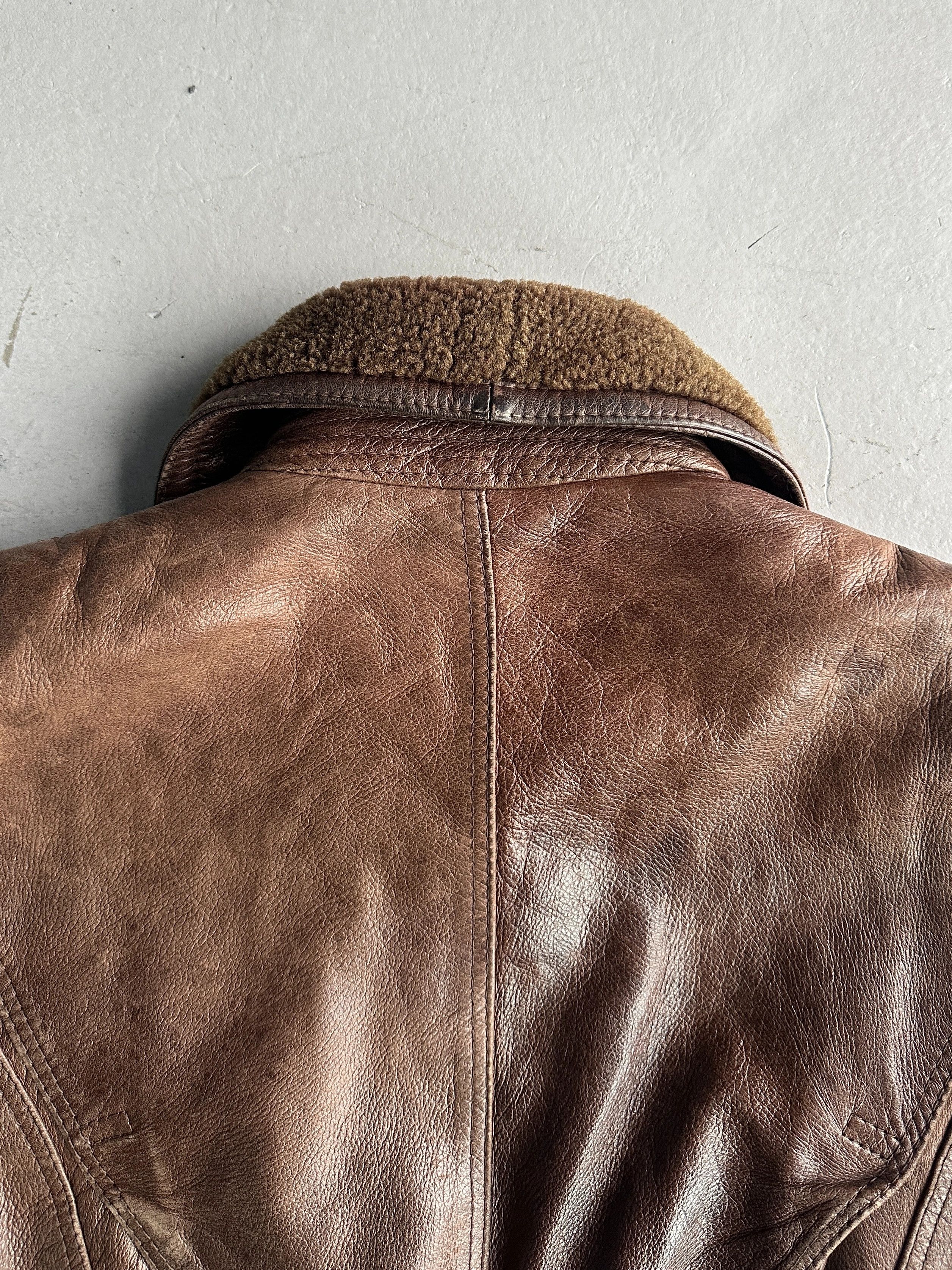 Versace VERSACE 1980s AVIATOR BOMBER JACKET WITH SHEARLING COLLAR Size US L / EU 52-54 / 3 - 8 Thumbnail