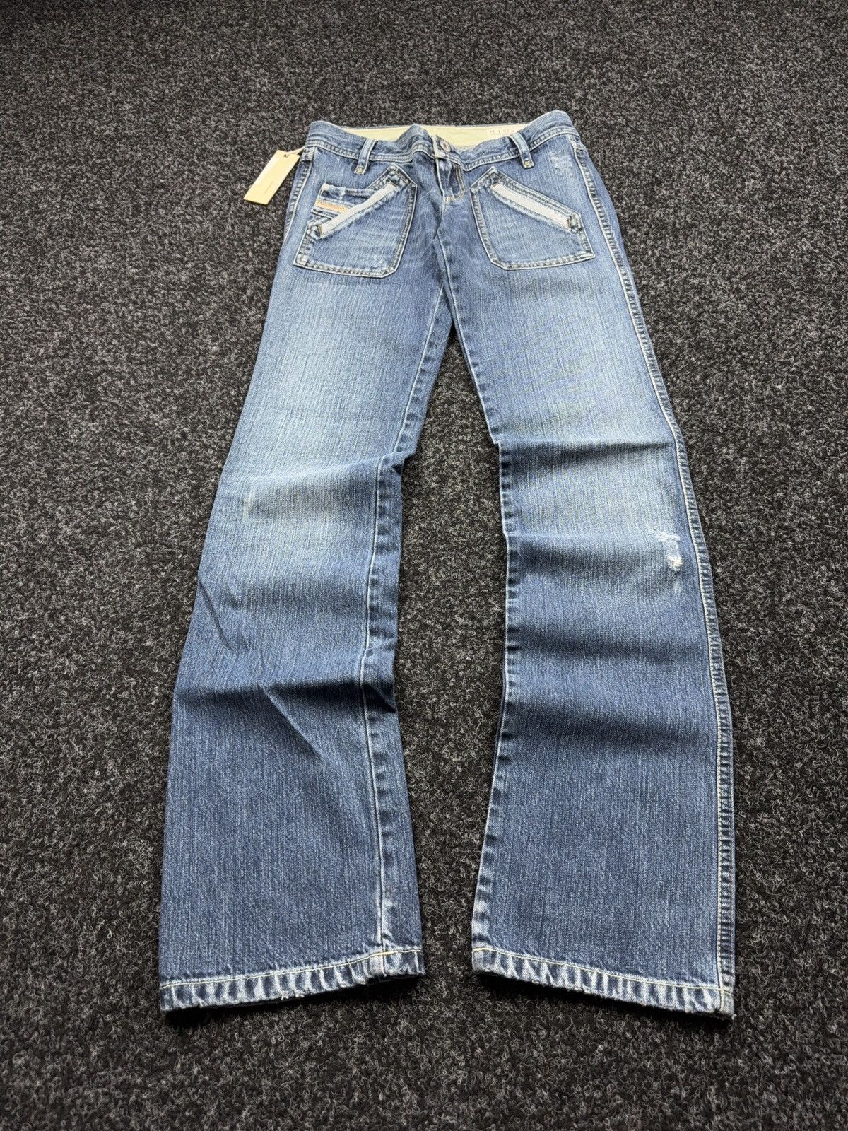 Diesel NWT Luxury 00s Diesel Junnie Low Rise Retro Rock Jeans Y2K Size 25" / US 0 / IT 36 - 1 Thumbnail
