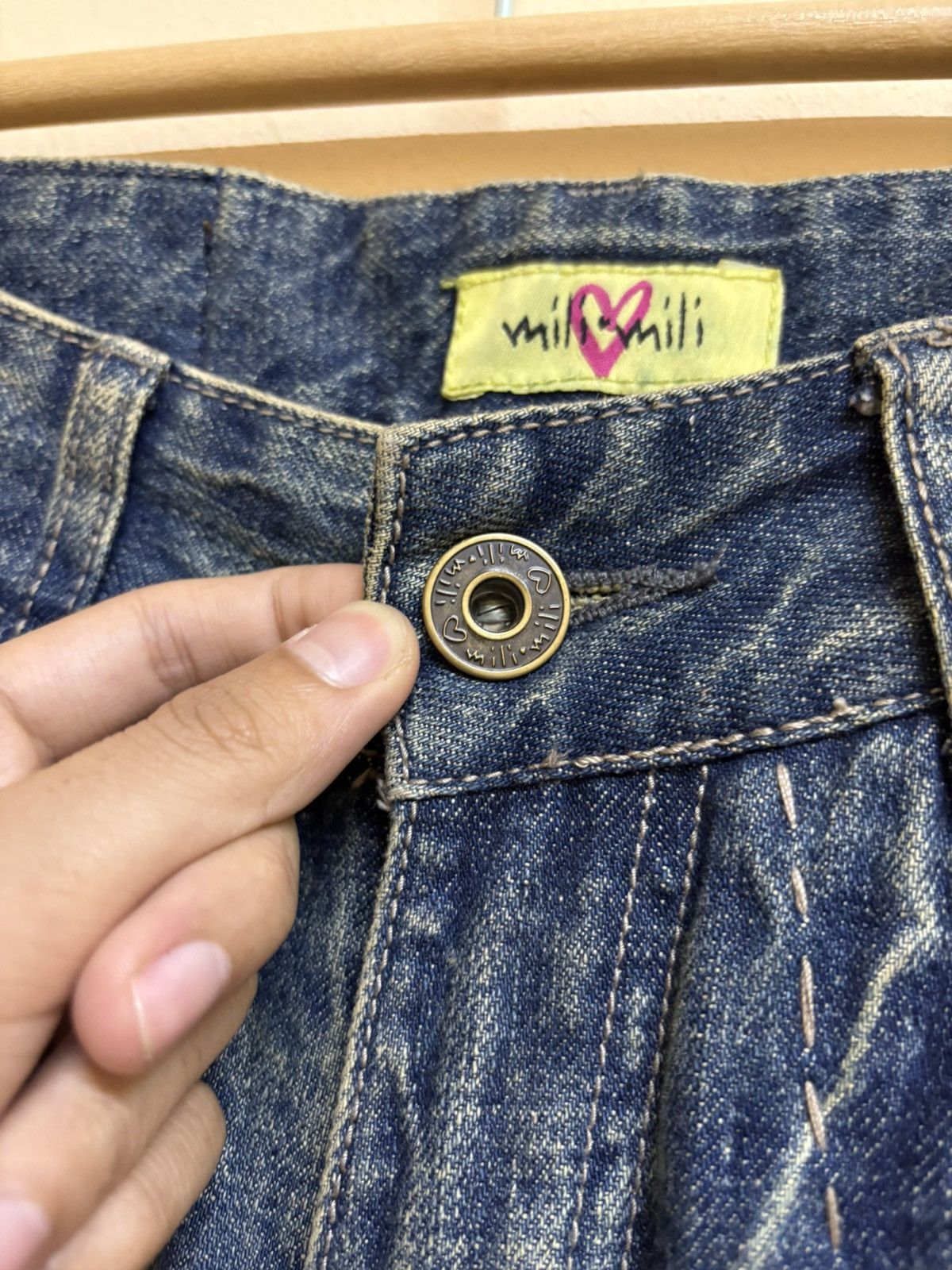Designer Vintage Mili Mili Denim Jeans Japanese Fashion Designer Size US 31 - 16 Thumbnail