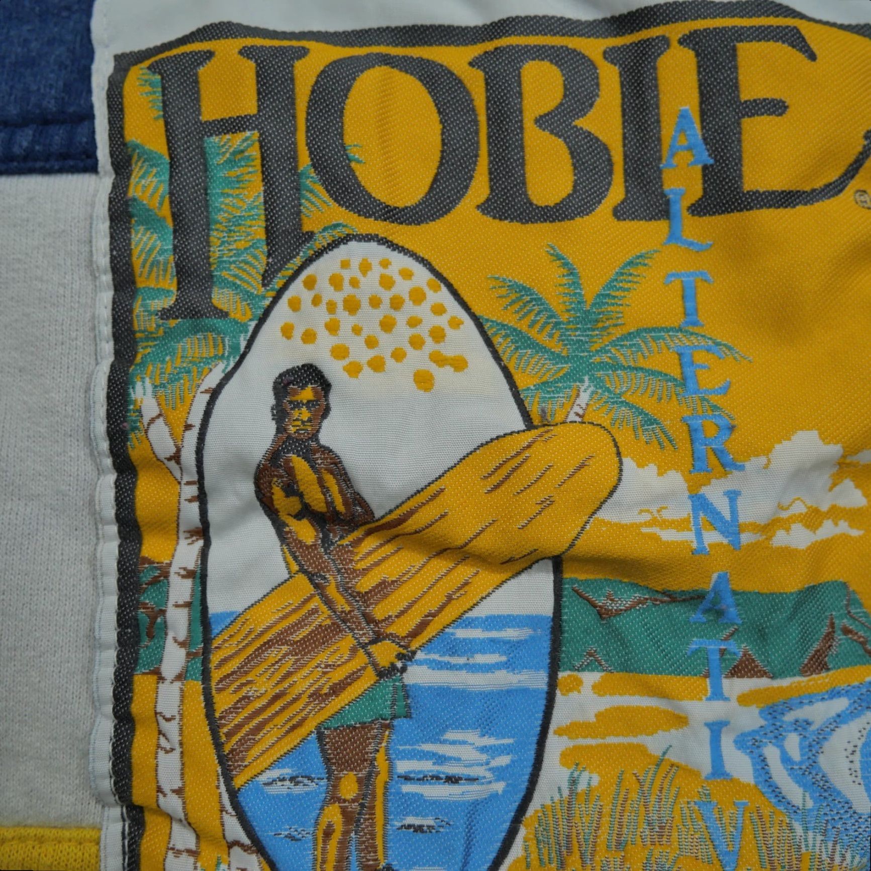 Vintage VINTAGE Hobie Sweatshirt Mens 3XL Blue Striped Surf Patch 80s 90s Surfing Logo Pullover Crew Neck Sweatshirt Size US XXL / EU 58 / 5 - 3 Thumbnail