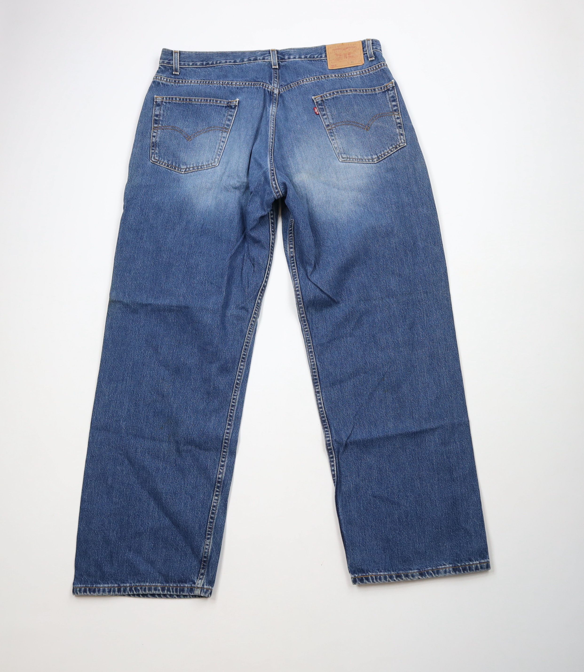 Levi's × Vintage Vintage Y2K 2002 Levis 569 Straight Wide Leg Denim Jeans Size US 40 / EU 56 - 11 Thumbnail
