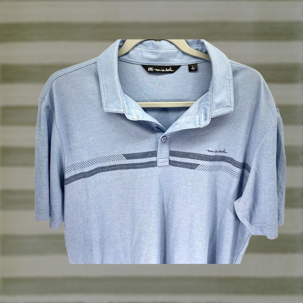TravisMathew VINTAGE Travis Mathew Polo Golf Shirt Men Size Large Blue Pullover Short Sleeve Casual Slim Fit Size US L / EU 52-54 / 3 - 1 Thumbnail