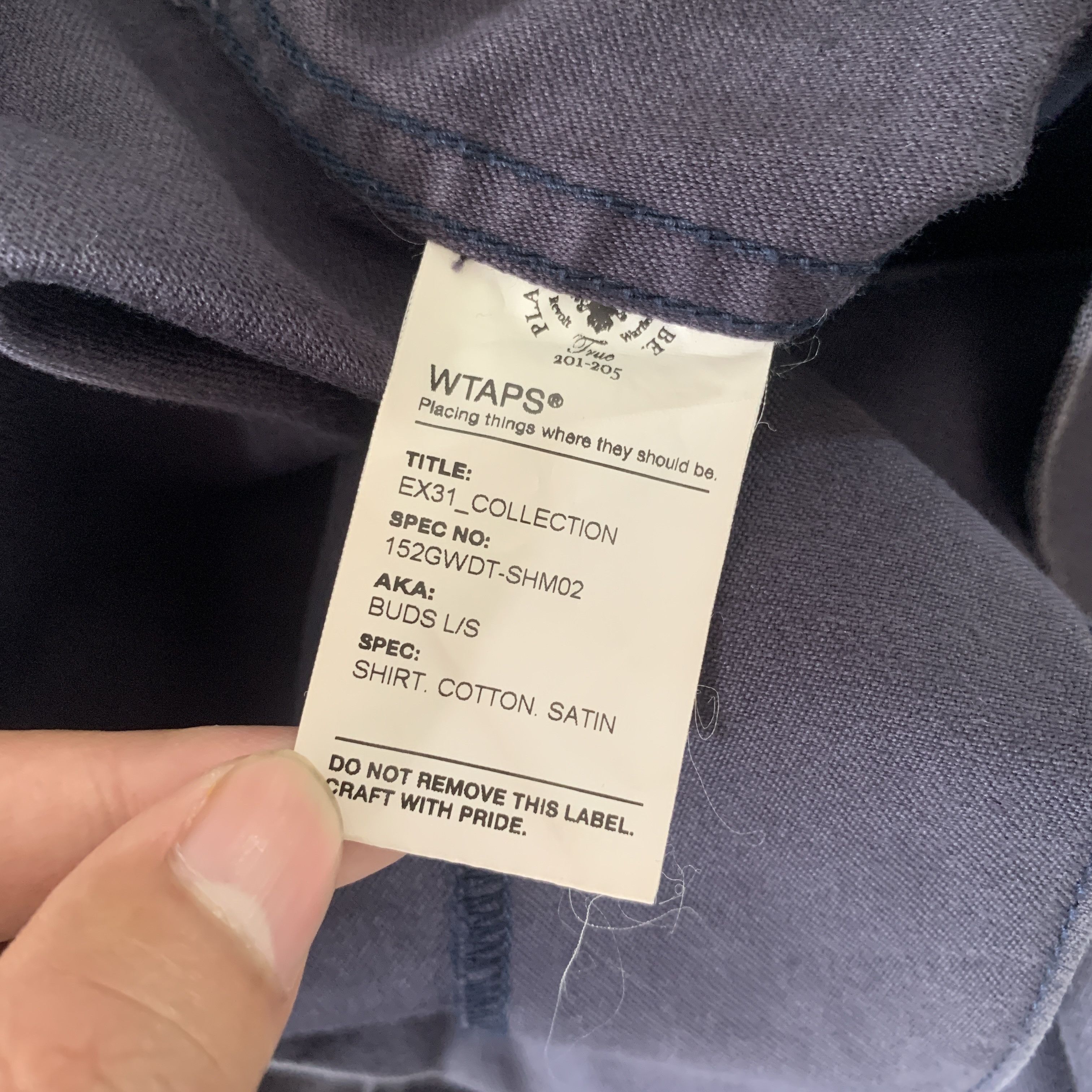 Wtaps Wtaps buds ls shirt cotton satin 2015 Size US XL / EU 56 / 4 - 6 Thumbnail