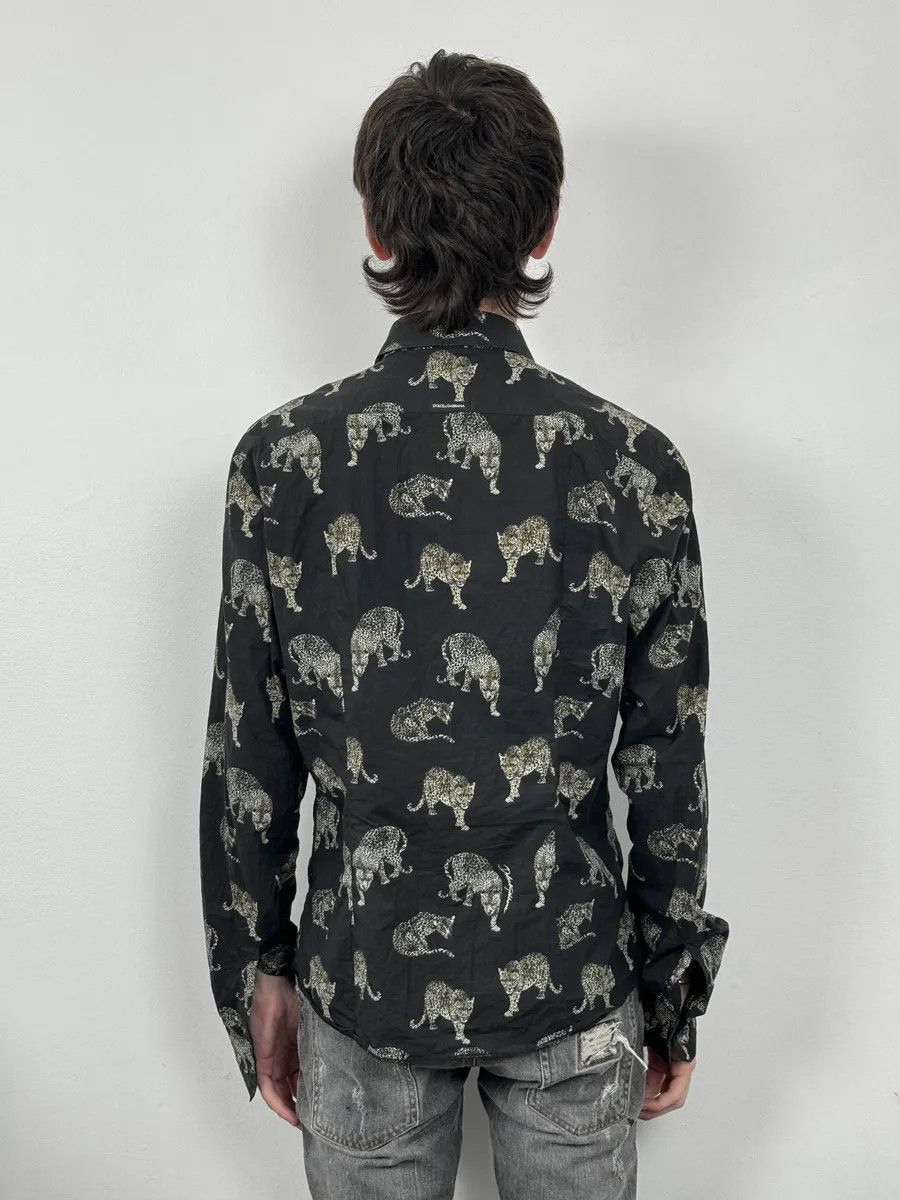 Dolce & Gabbana 2010s Dolce & Gabbana Gold Mafia Leopard Black Shirt Size US M / EU 48-50 / 2 - 4 Thumbnail