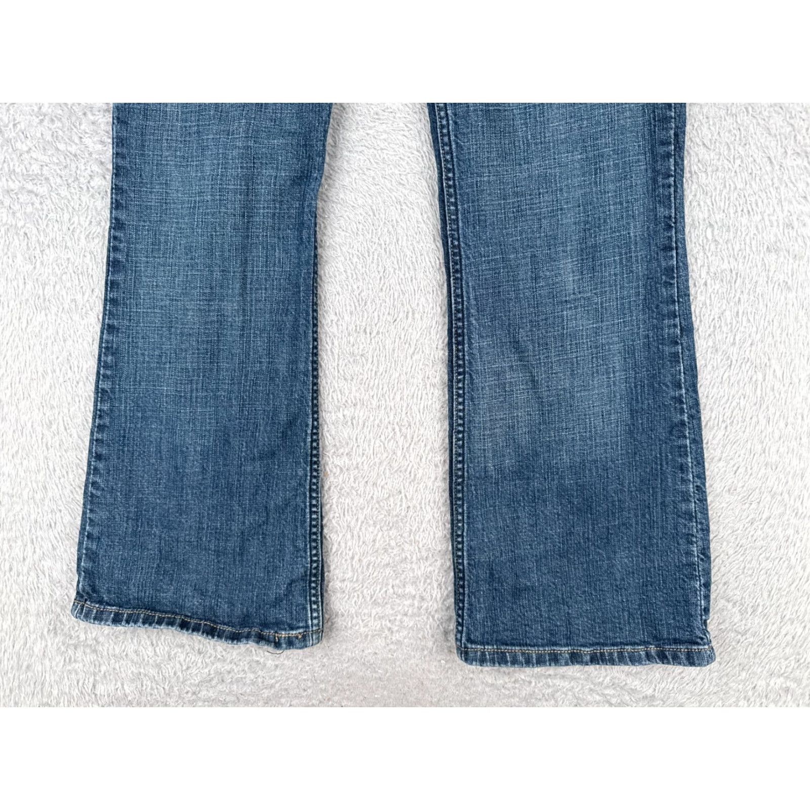 Vintage SONG Jeans Womens Flared Denim Blue Medium Wash 23x31 Cotton Blend 5-Pocket Regular Rise Mid 8.5-10.5 in Size 0 Size 25" / US 0 / IT 36 - 2 Thumbnail