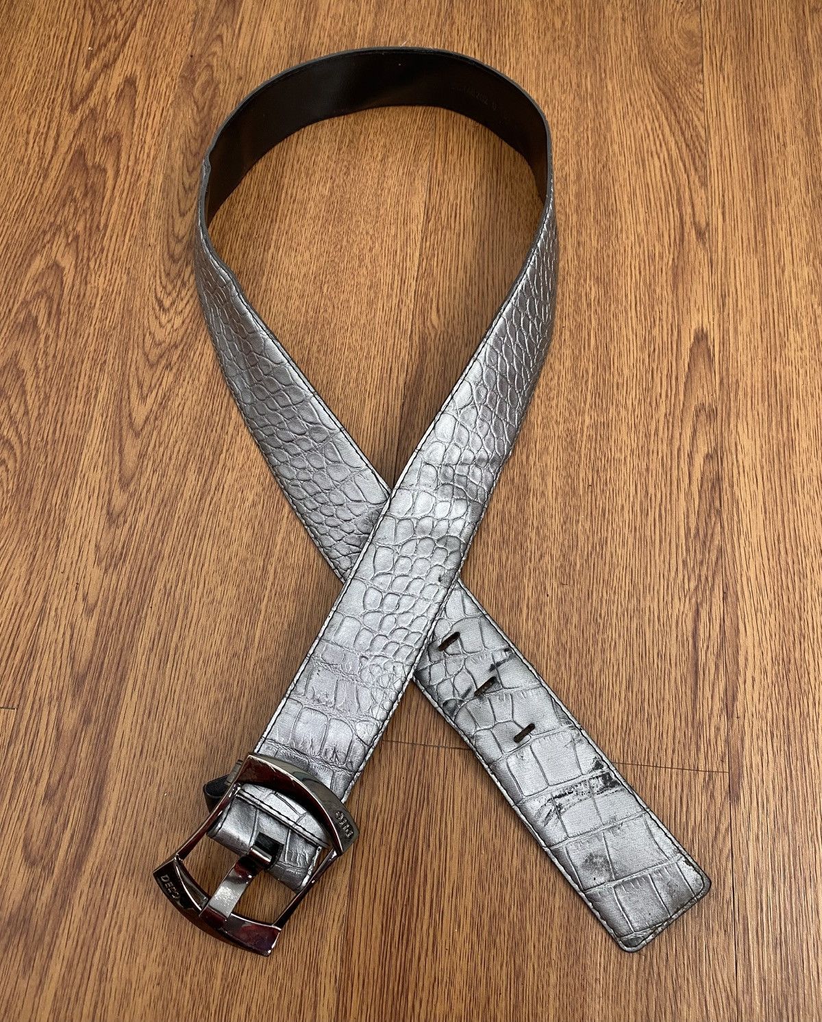 If Six Was Nine × Japanese Brand × Le Grande Bleu (L.G.B.) Deco alligator belt Size ONE SIZE - 1 Thumbnail