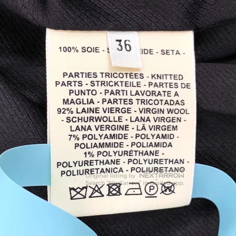 Hermes Hermes Black Polka Dot Pattern Printed Silk Long Sleeve Zi Size XS / US 0-2 / IT 36-38 - 6 Thumbnail