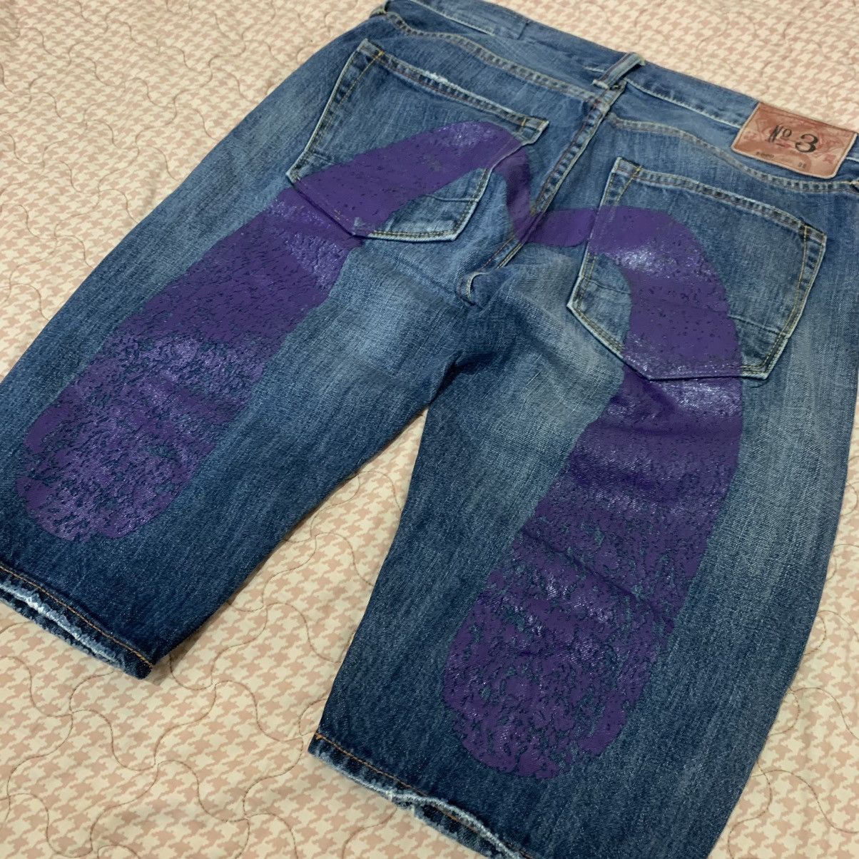 Evisu Rare Vintage Evisu Purple Daicock Selvedge Jorts Pants Size US 32 / EU 48 - 2 Thumbnail