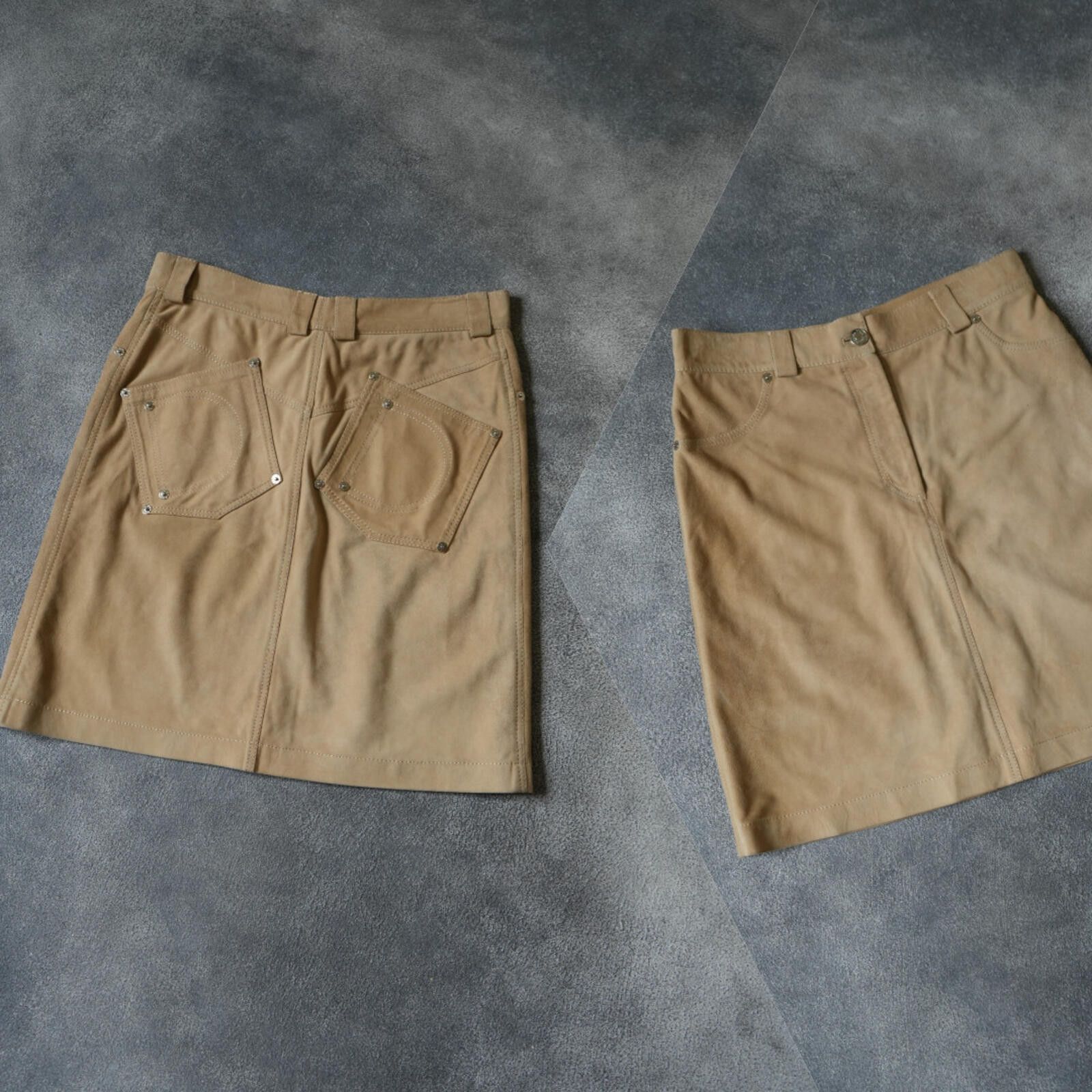 Dior S/S 2002 Christian Dior Mini Camel Pocket Logo Skirt Size 36" / US 14 / IT 50 - 1 Thumbnail