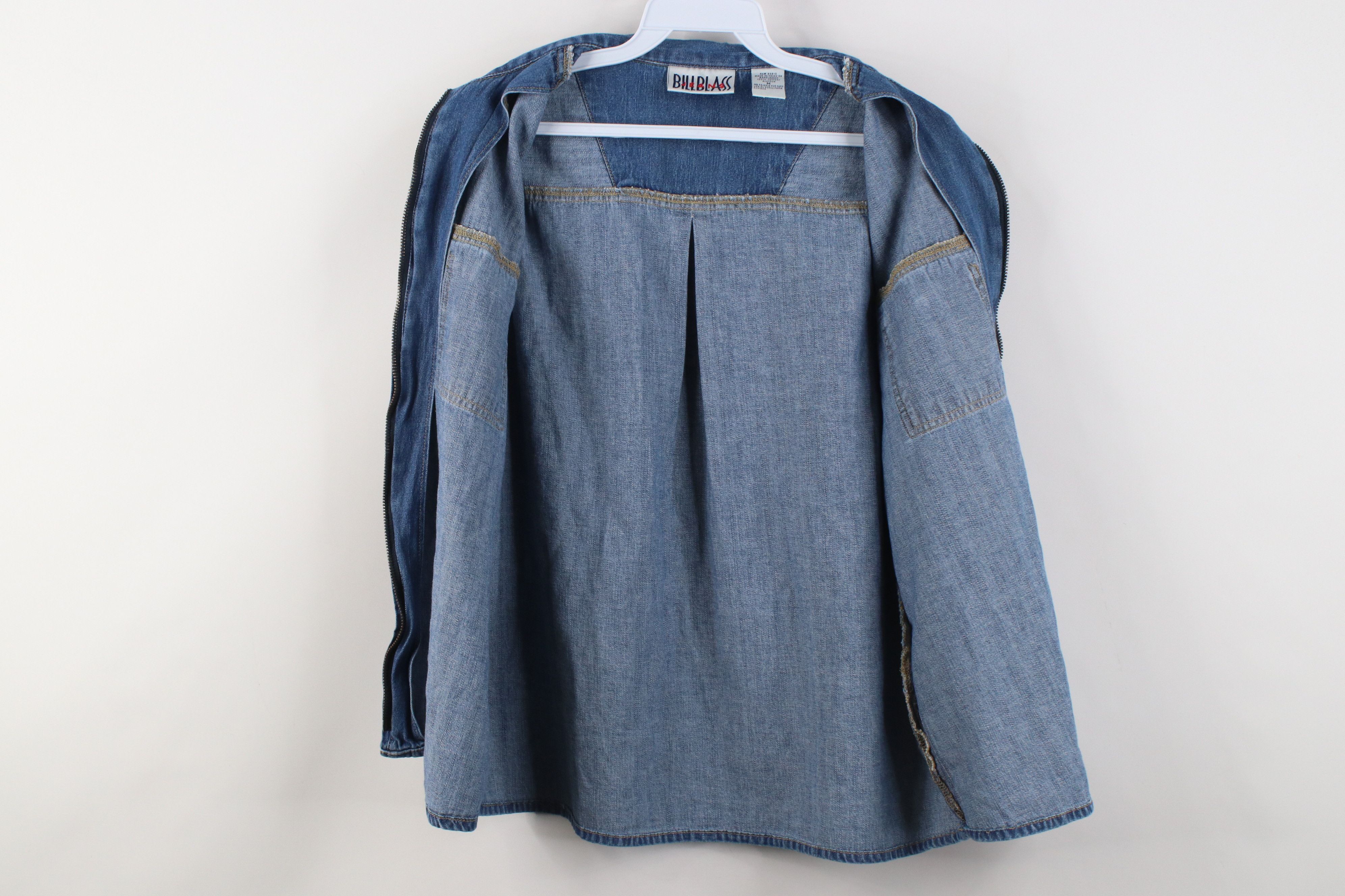 Vintage Vintage 90s Babydoll Full Zip Denim Jean Vest Jacket Size M / US 6-8 / IT 42-44 - 7 Thumbnail