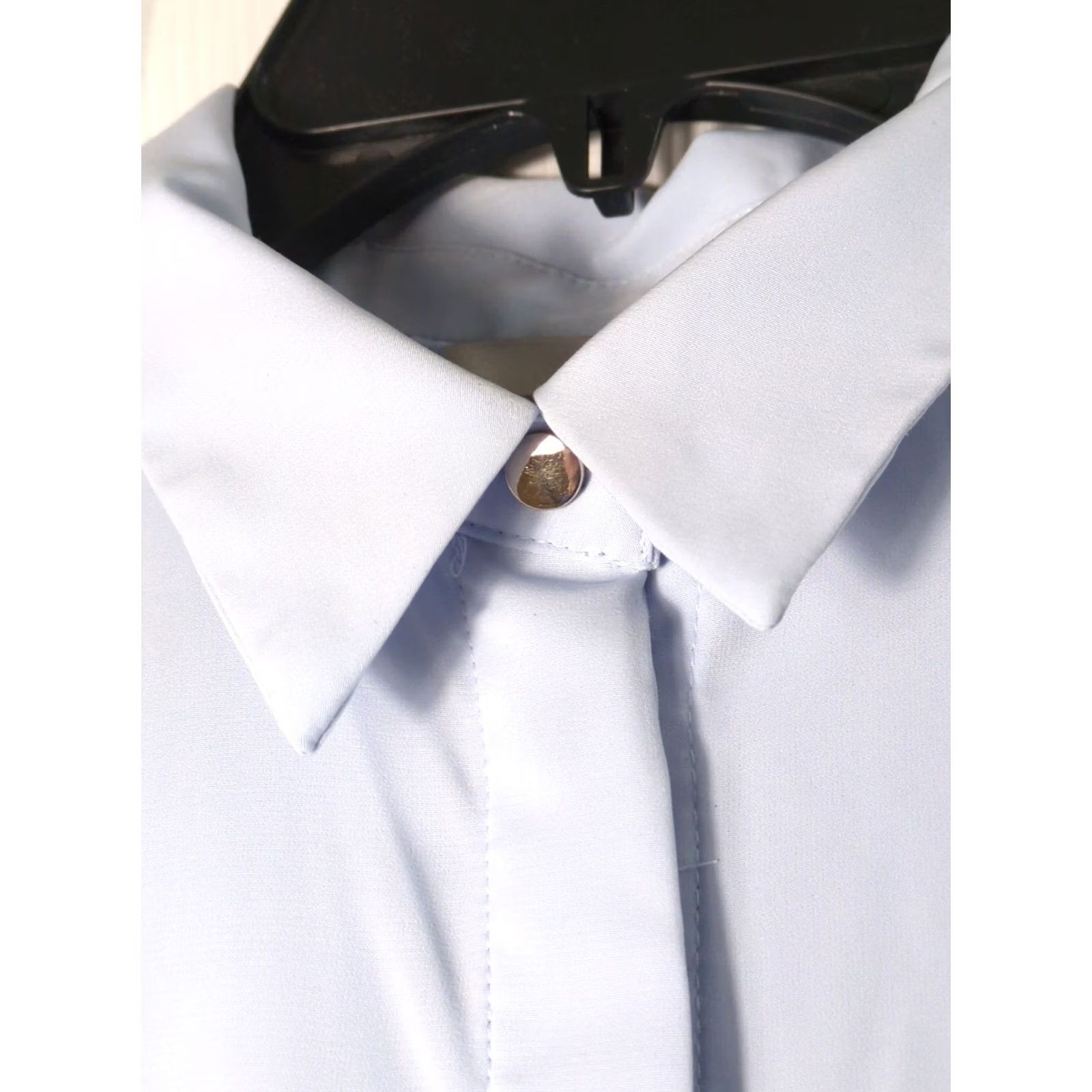 H&M H&M Womens Shirt Long Sleeve Blue 100% Polyester Size S Collared Button Blouse / Blouse / Basic Womens Shirt Size S / US 4 / IT 40 - 2 Thumbnail