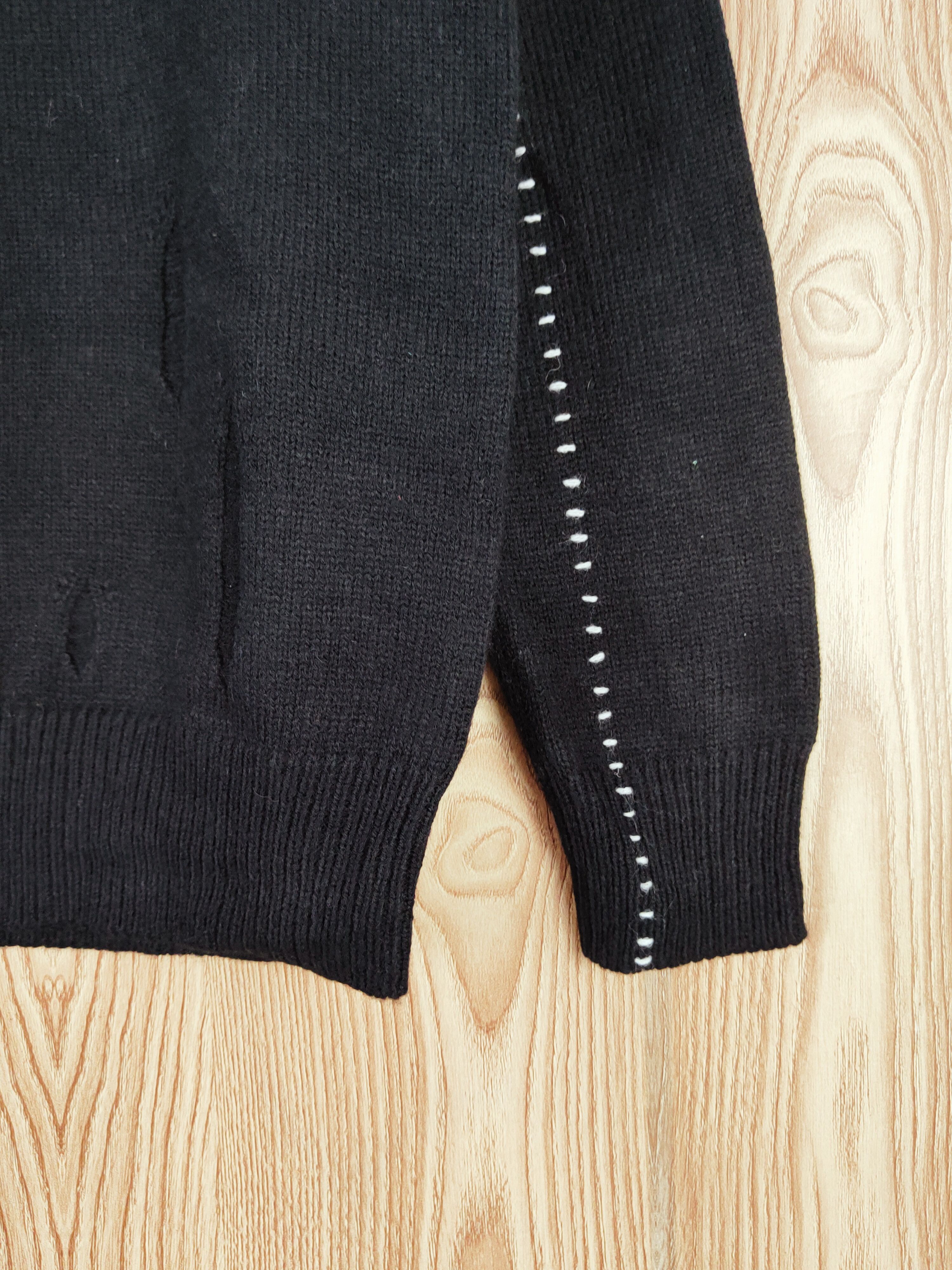Japanese Brand Cotorica Black ripped distressed Knitwear Sweatshirts #W555 Size US M / EU 48-50 / 2 - 8 Thumbnail