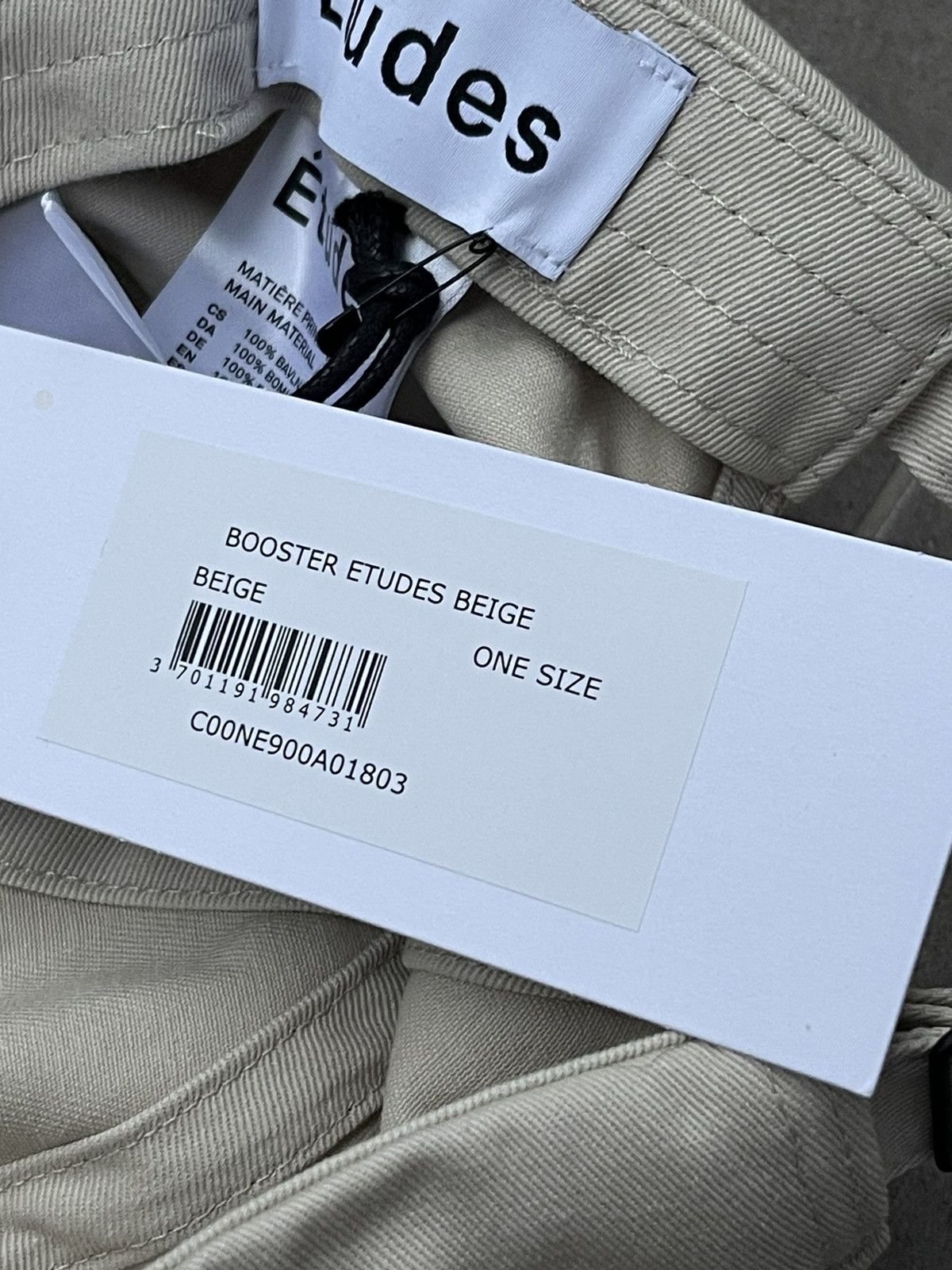 Etudes !DS! SS23 Etudes Logo Booster Beige Cap Size ONE SIZE - 10 Thumbnail