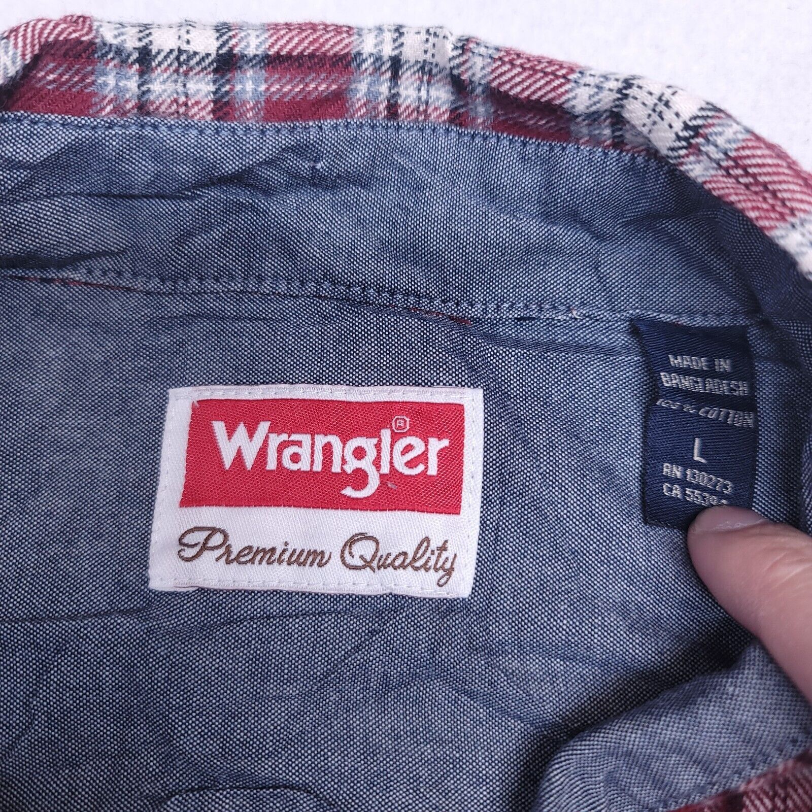 Wrangler Wrangler Tartan Flannel Shirt Mens Size Large L Red White Size US L / EU 52-54 / 3 - 3 Thumbnail