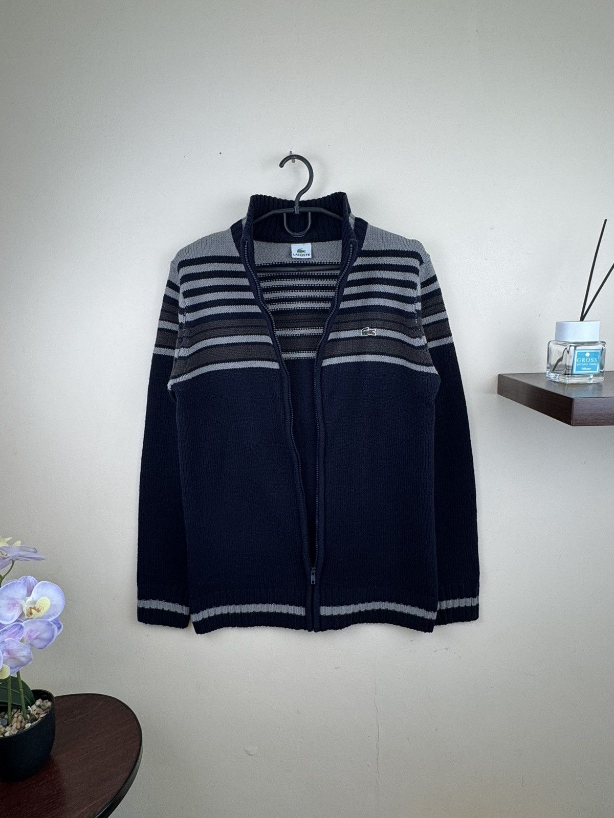 Lacoste Vintage Lacoste Knitwear Sweater S Striped Blu Gray Casual Size US S / EU 44-46 / 1 - 13 Thumbnail