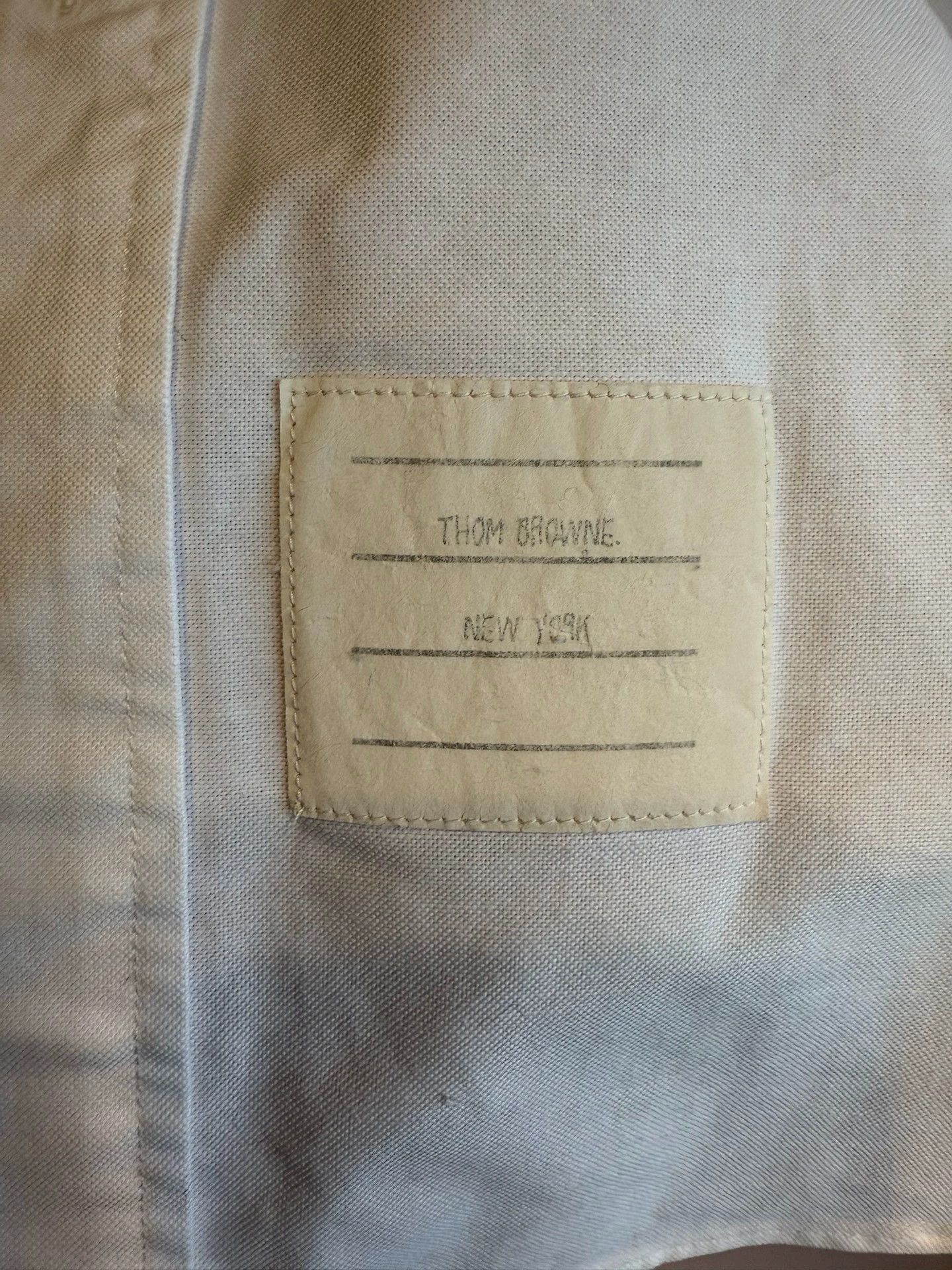Thom Browne Thom Browne Rare Tricolor Strap Pocket Shirt White Size2 Size US M / EU 48-50 / 2 - 4 Thumbnail