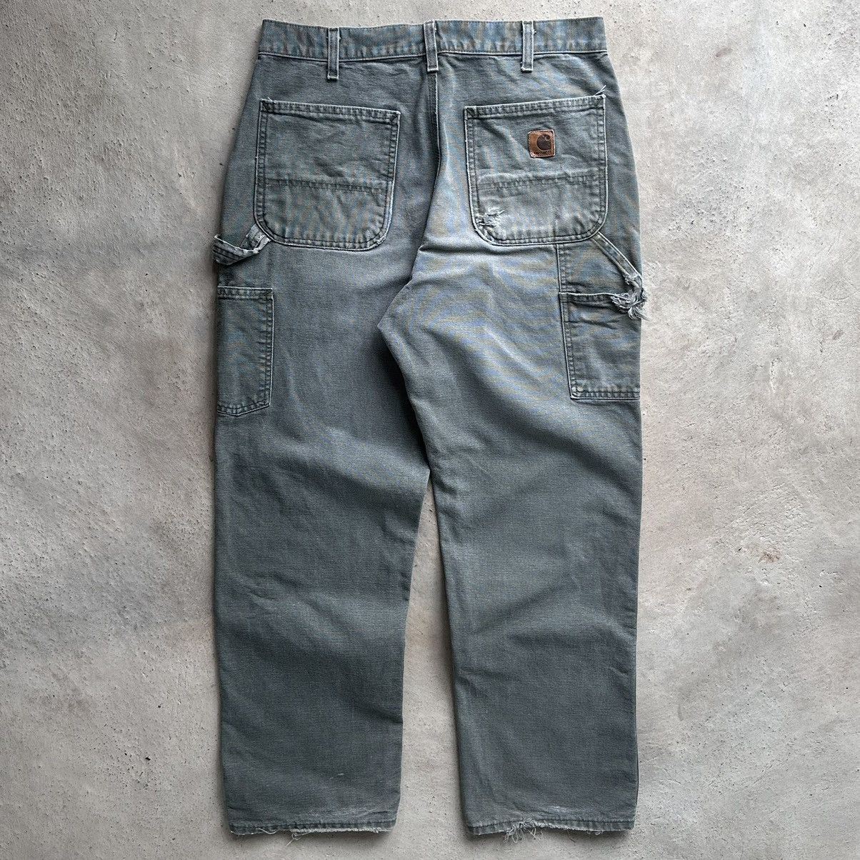 Carhartt × Vintage (33x31) Crazy Distressed Carhartt Carpenter Pants B11 MOS Size US 33 - 11 Thumbnail