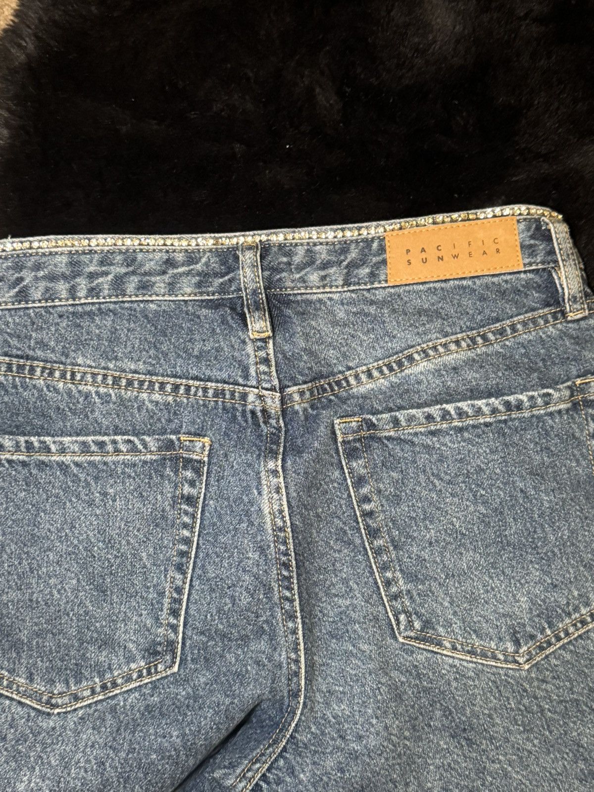 Pacsun PacSun Rhinestone Waistband 90s straight Jeans Size 26" / US 2 / IT 38 - 4 Thumbnail