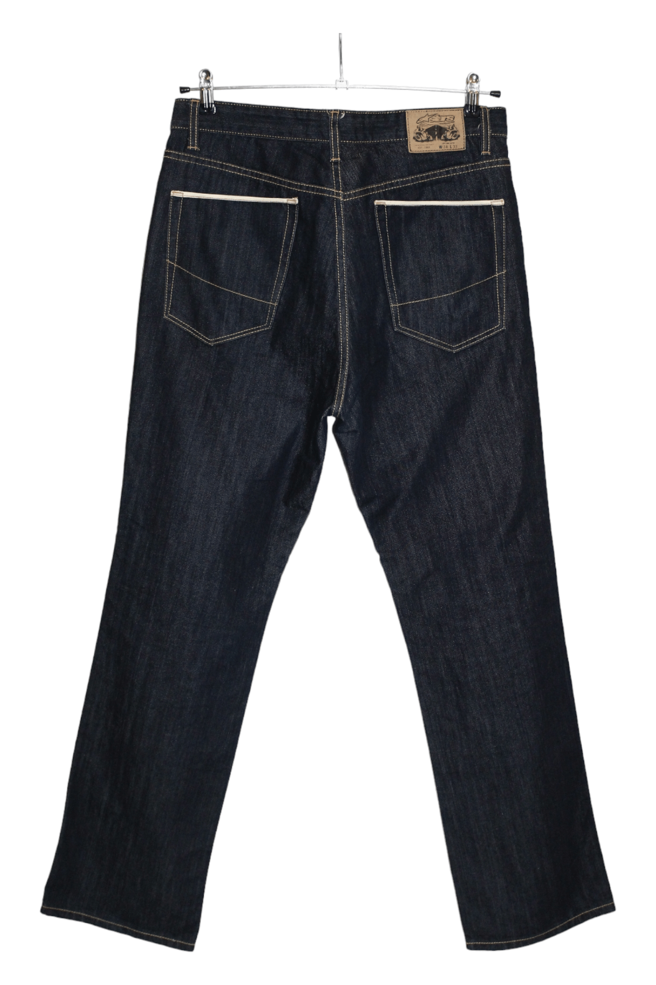 Alpinestars Vtg Alpinestars Rigid Selvedge Raw Denim Baggy Jeans Size US 34 / EU 50 - 2 Thumbnail