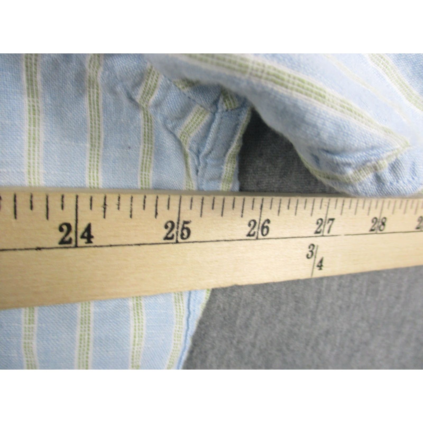 Brooks Brothers Brooks Brothers Shirt Mens XL Blue Striped Irish Linen Short Sleeve Button-Up Size US XL / EU 56 / 4 - 6 Thumbnail