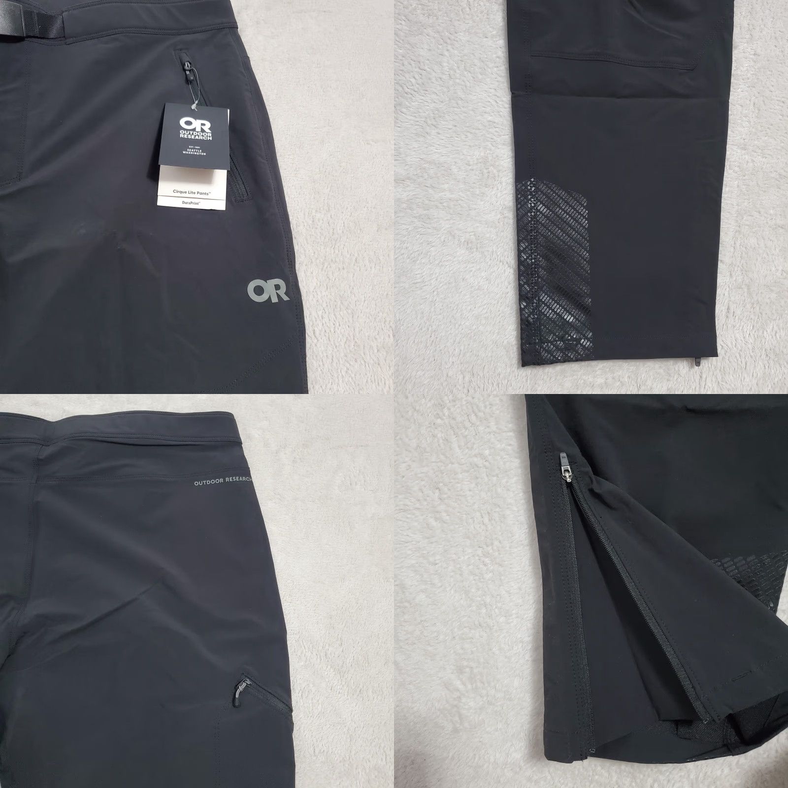 Outdoor Research VINTAGE Outdoor Research Cirque Lite Pants Men XL Black Stretch Adj Belt Hiking Climbing Size US 36 / EU 52 - 8 Thumbnail