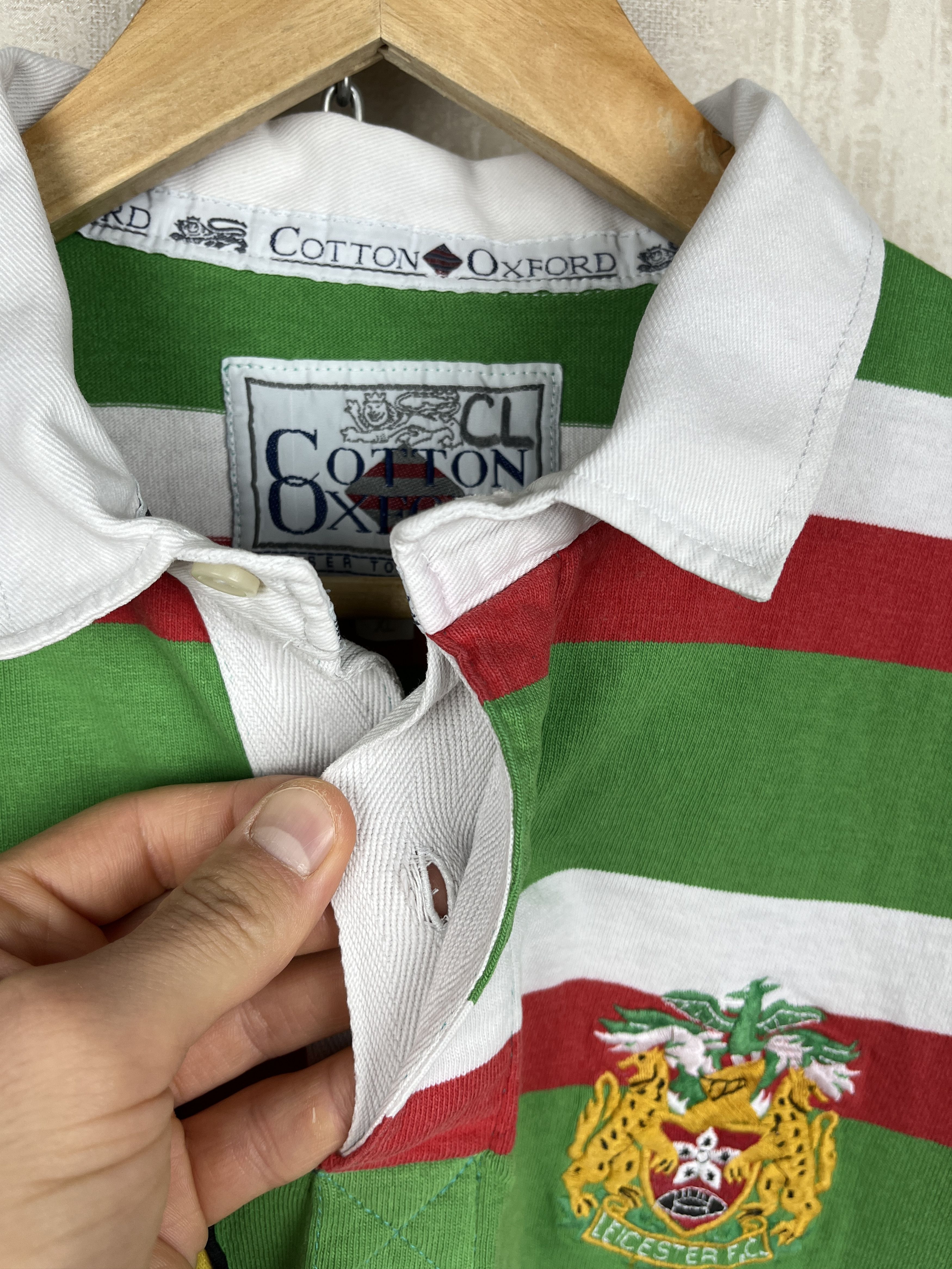 Cotton Traders 90s Leicester Tigers Vintage Rugby Shirt S/S Jersey Size US XL / EU 56 / 4 - 10 Thumbnail