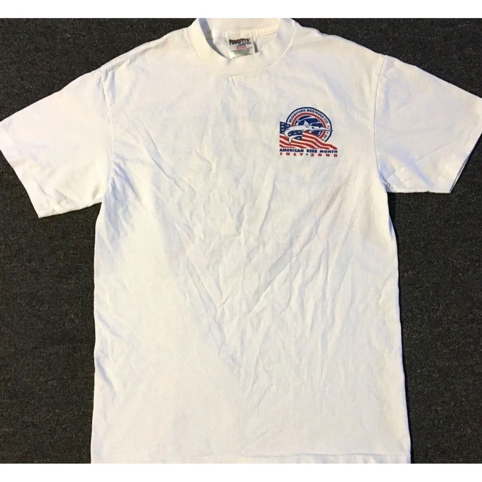 Vintage VINTAGE American Beer Month Shirt S Small White USA Flags Funny Grunge 90s Y2K Arizona Shark Animal Mens Shirts Size US S / EU 44-46 / 1 - 2 Thumbnail