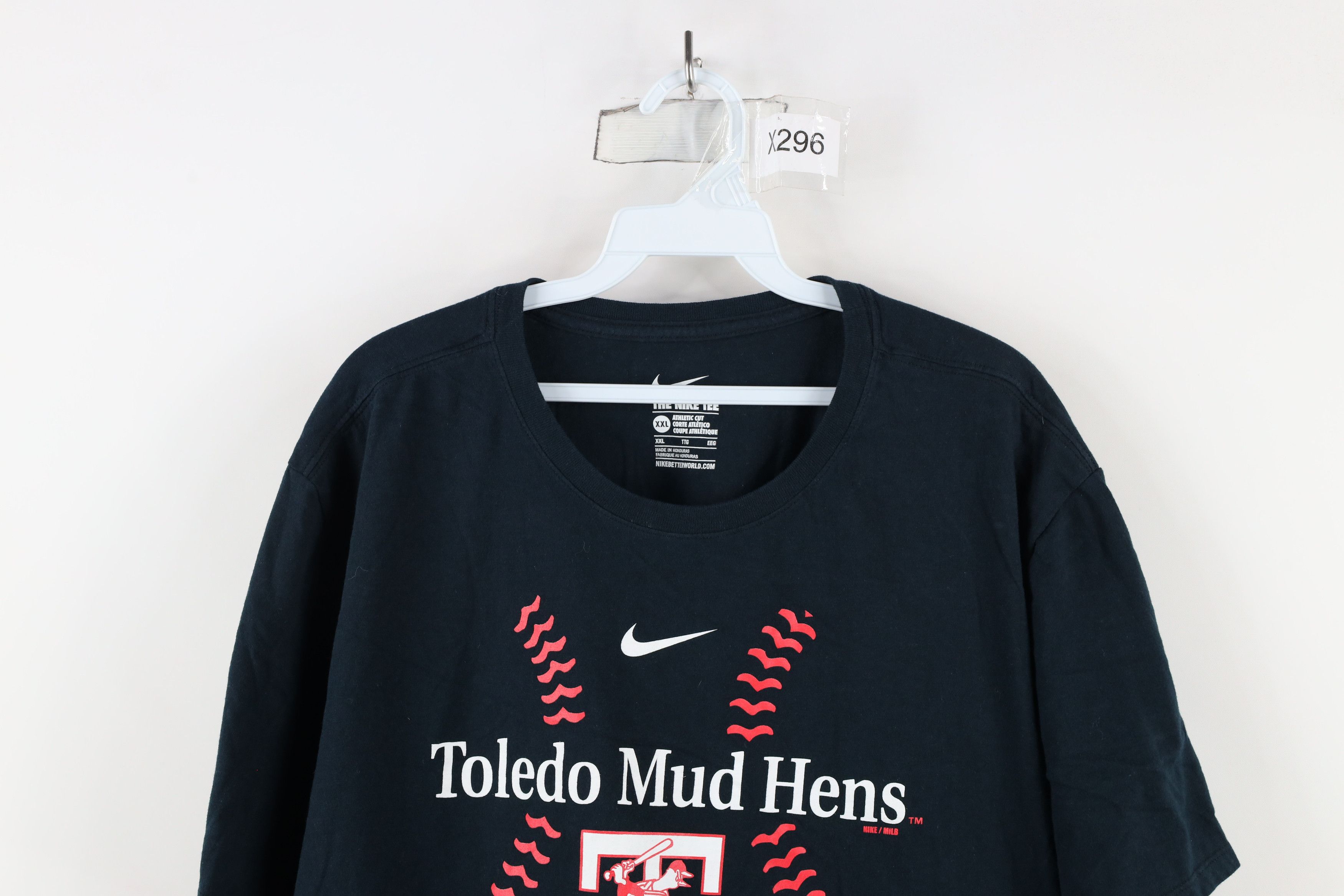 Nike × Vintage Nike League Baseball Toledo Mud Hens Short Sleeve T-Shirt Size US XXL / EU 58 / 5 - 2 Thumbnail
