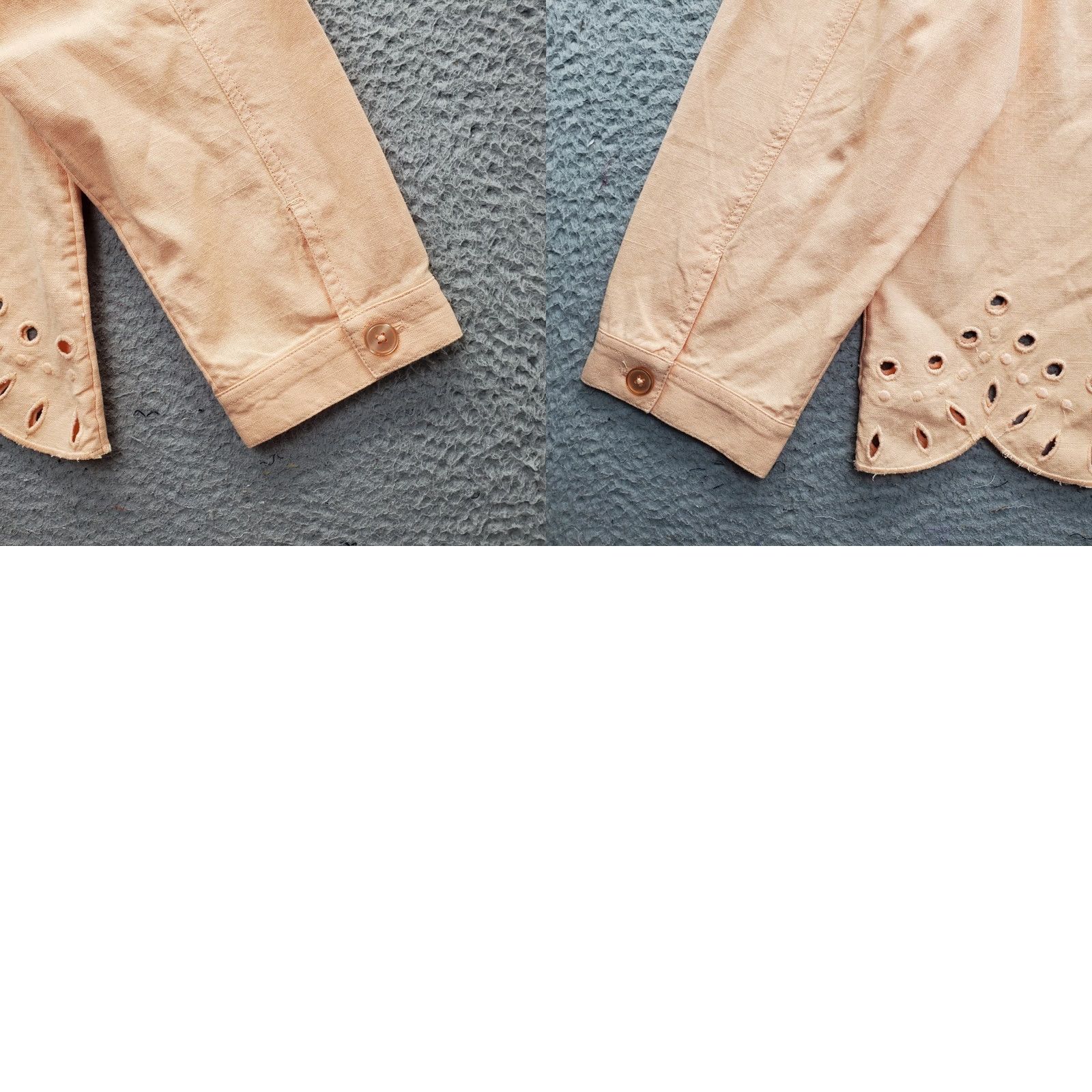 Vintage Chico's Jacket Womens M Orange Eyelet Embroidered Button Front Size M / US 6-8 / IT 42-44 - 8 Thumbnail