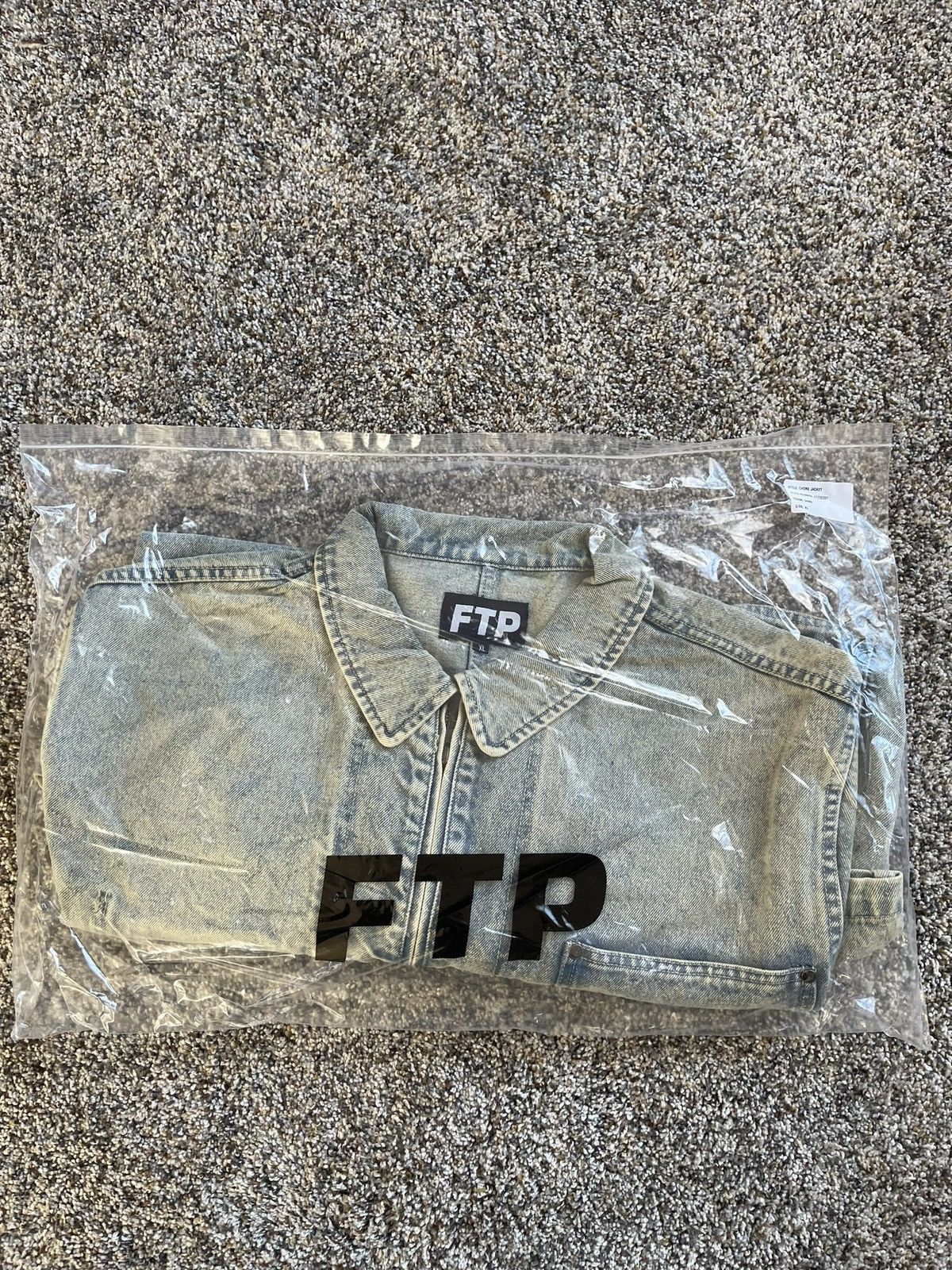 Fuck The Population FTP Frayed Denim Jacket (Sand) Size US XL / EU 56 / 4 - 3 Thumbnail