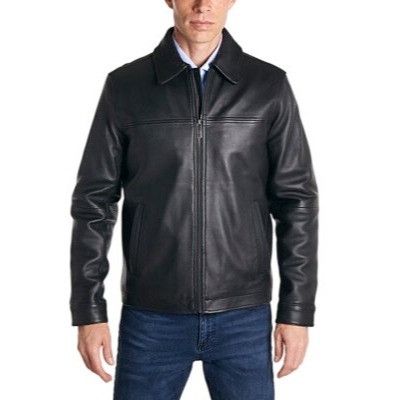 Perry Ellis VTG Perry Ellis Portfolio Mens Black Lambskin Leather Jacket Size US S / EU 44-46 / 1 - 16 Thumbnail