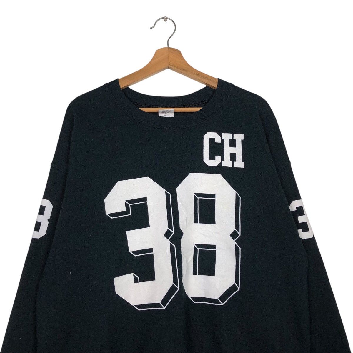Japanese Brand × Vintage 📌Vintage Sweatshirt Streetwear Style Negatives 38 Big Logo Size US L / EU 52-54 / 3 - 4 Thumbnail